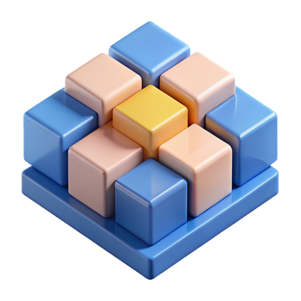 serene remarkable An abstract composition of rectangles and squares, crisp edges, flat color with Scalable Design. png