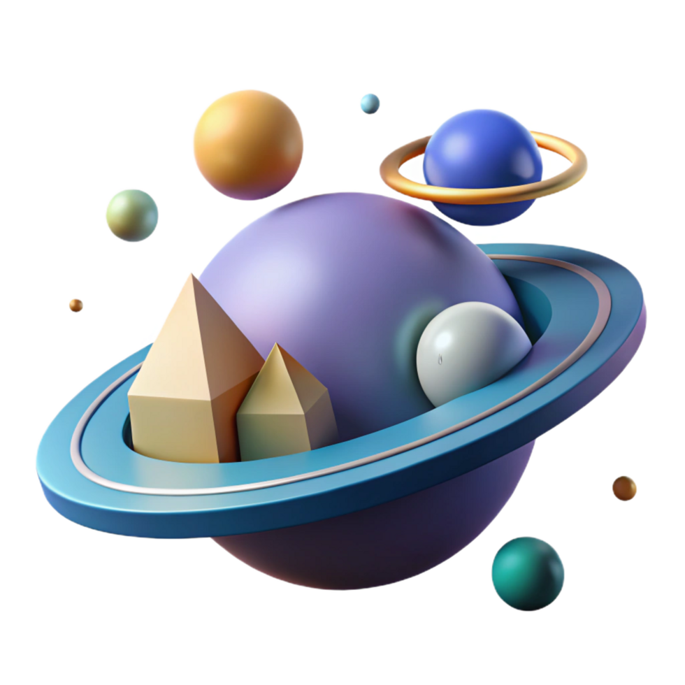 gorgeous dynamic urban Abstract geometric space scene, flat color with Scalable Design. premium png