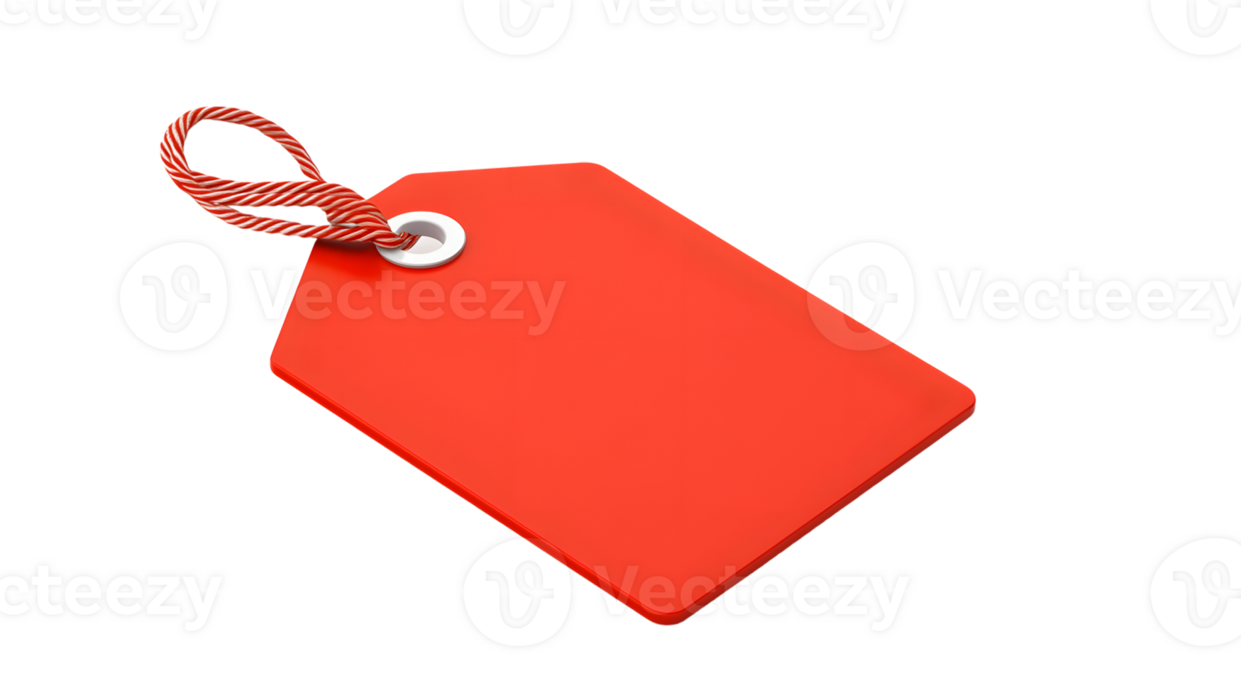 Red Tag with Rope Blank Label for Pricing Sales and Product Identification png