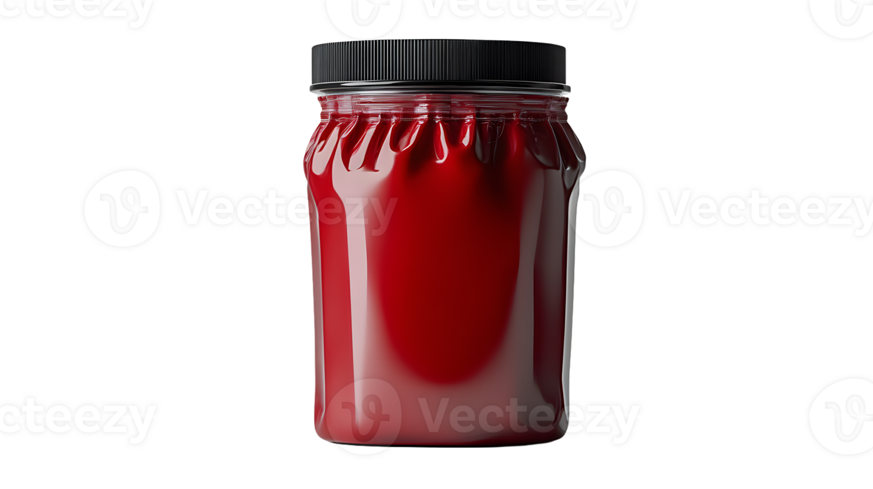 A jar filled with vibrant red liquid perfect for culinary or artistic projects png