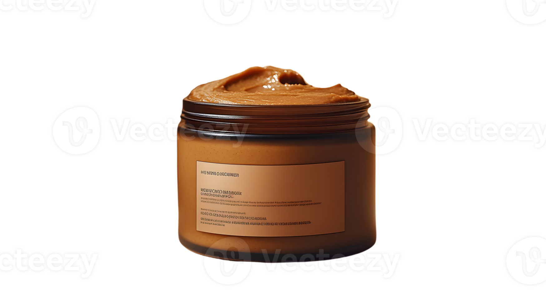 A jar of creamy substance with a label ideal for skincare or beauty product photography png