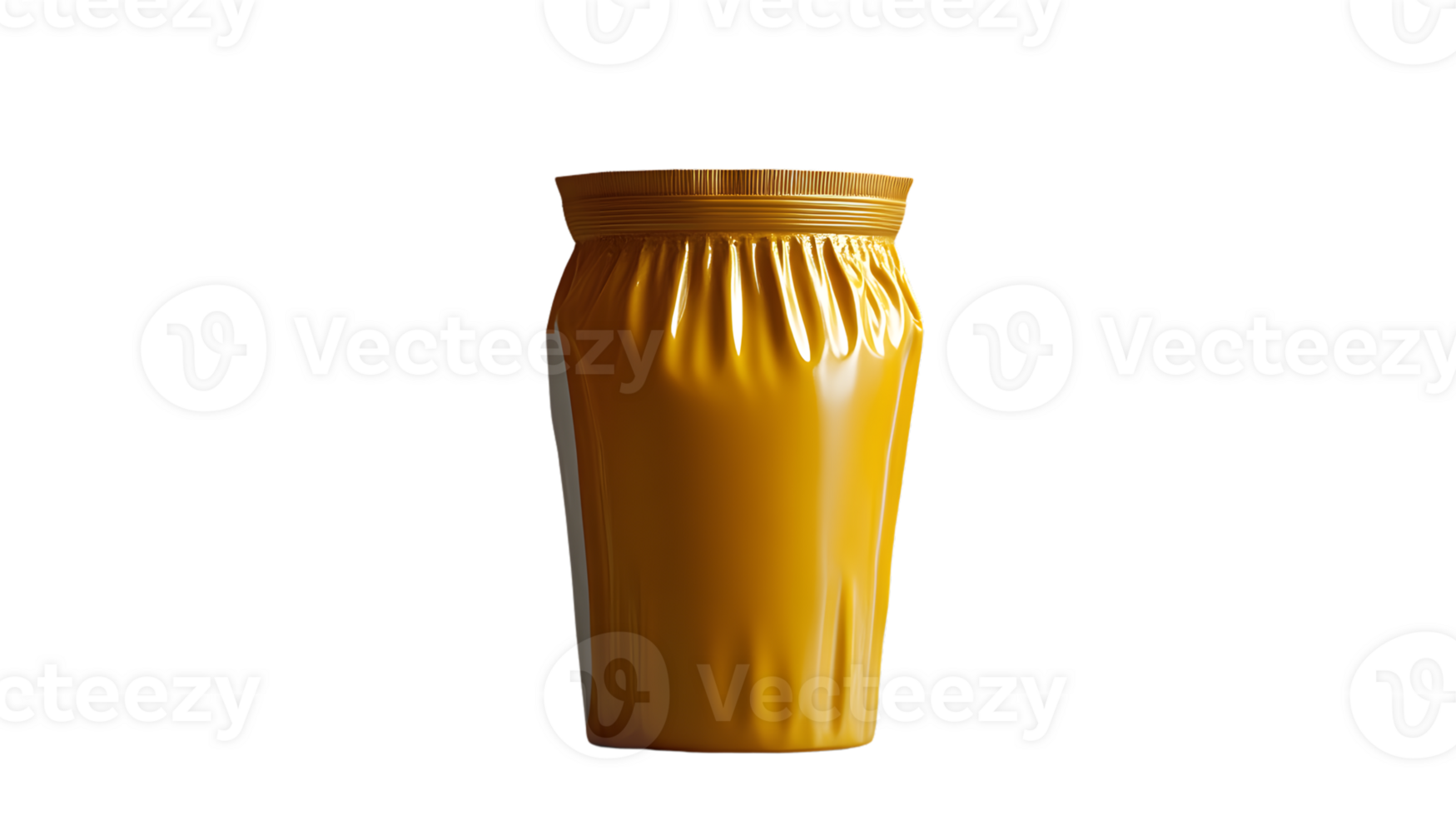 Golden Container with Reflective Surface Ideal for Product Photography and Design Projects png