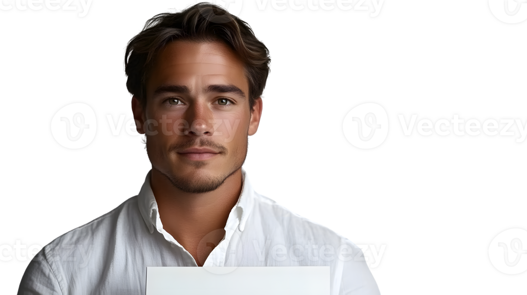 A man in a white shirt with a clean background ideal for business and professional profiles png