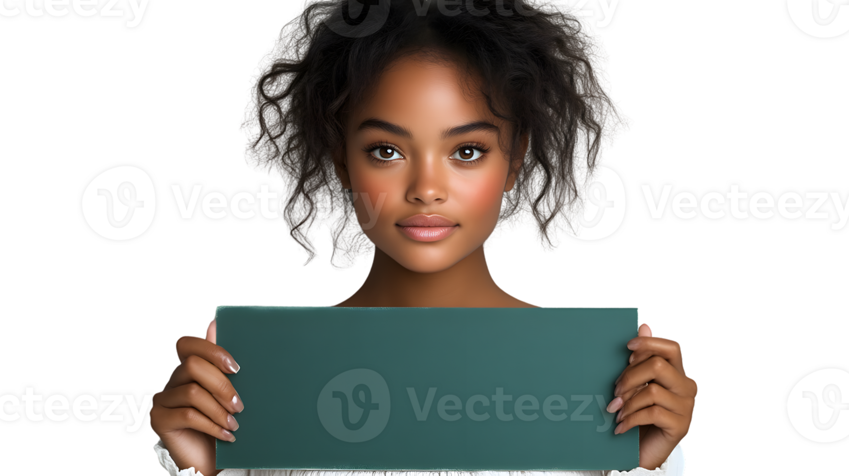 A person holding a blank sign ready for customization with text or graphics ideal for marketi png