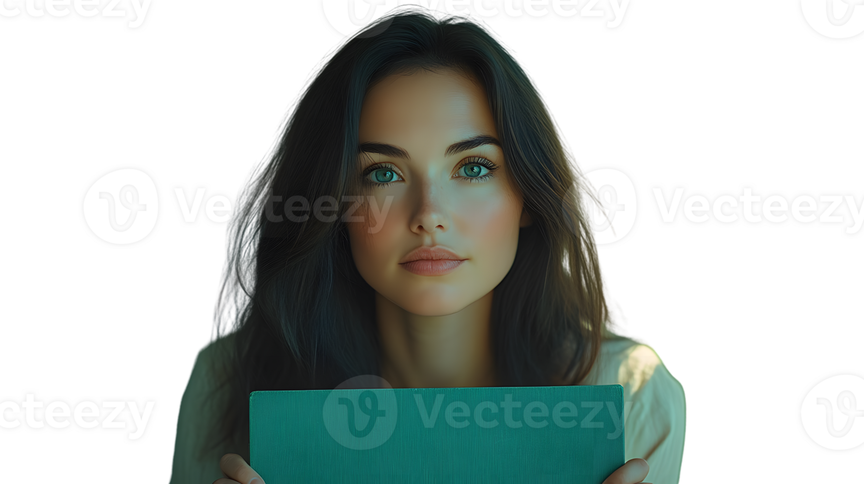 A person holding a teal book illuminated by soft light ideal for education and learning theme png