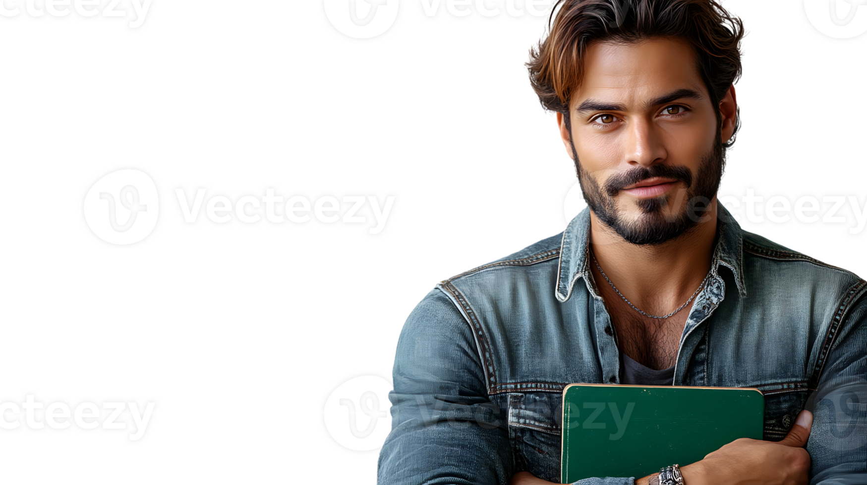 Studio Portrait of a Man with a Notebook png