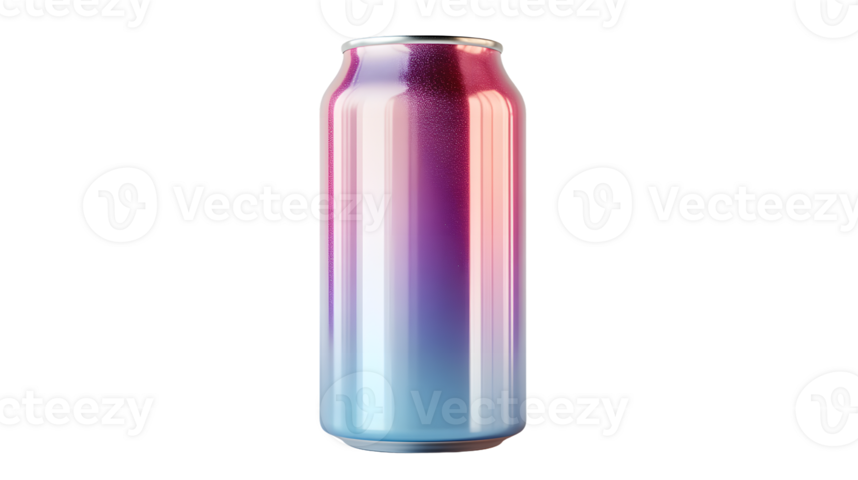Gradient Aluminum Can with Iridescent Finish Modern Sleek Design for Beverage Packaging and M png
