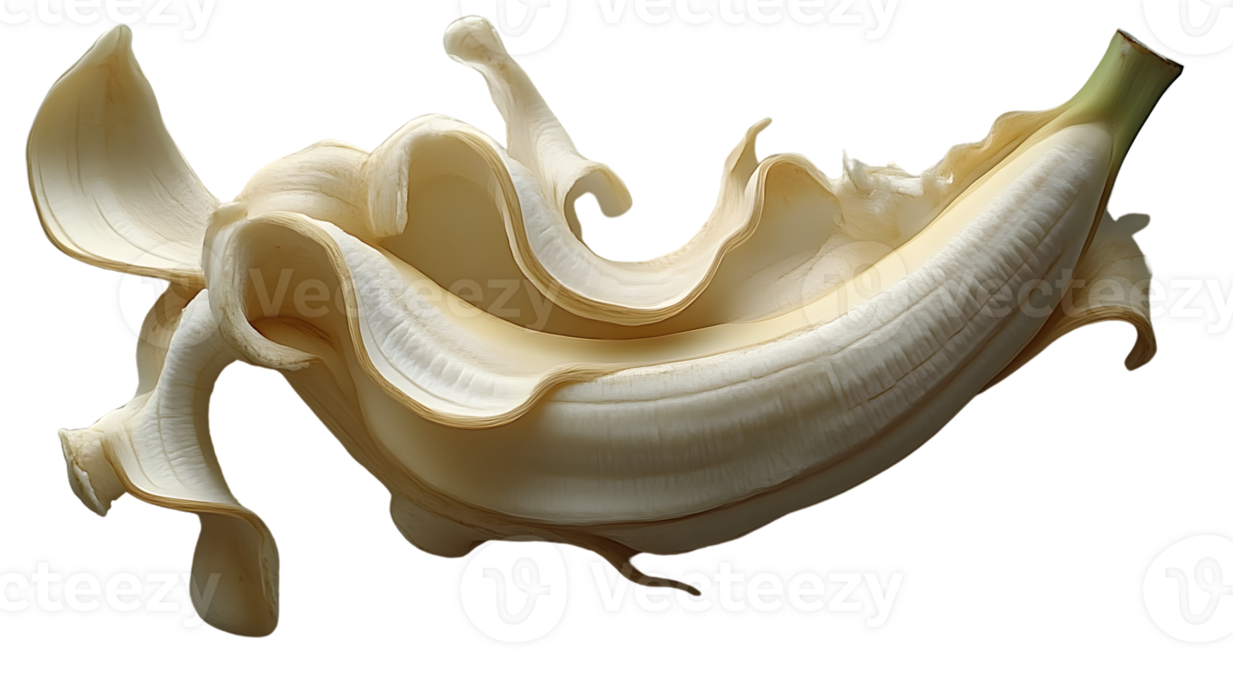 Intricate Banana Peel Art A Detailed and Abstract Sculpture of Curved Layers png