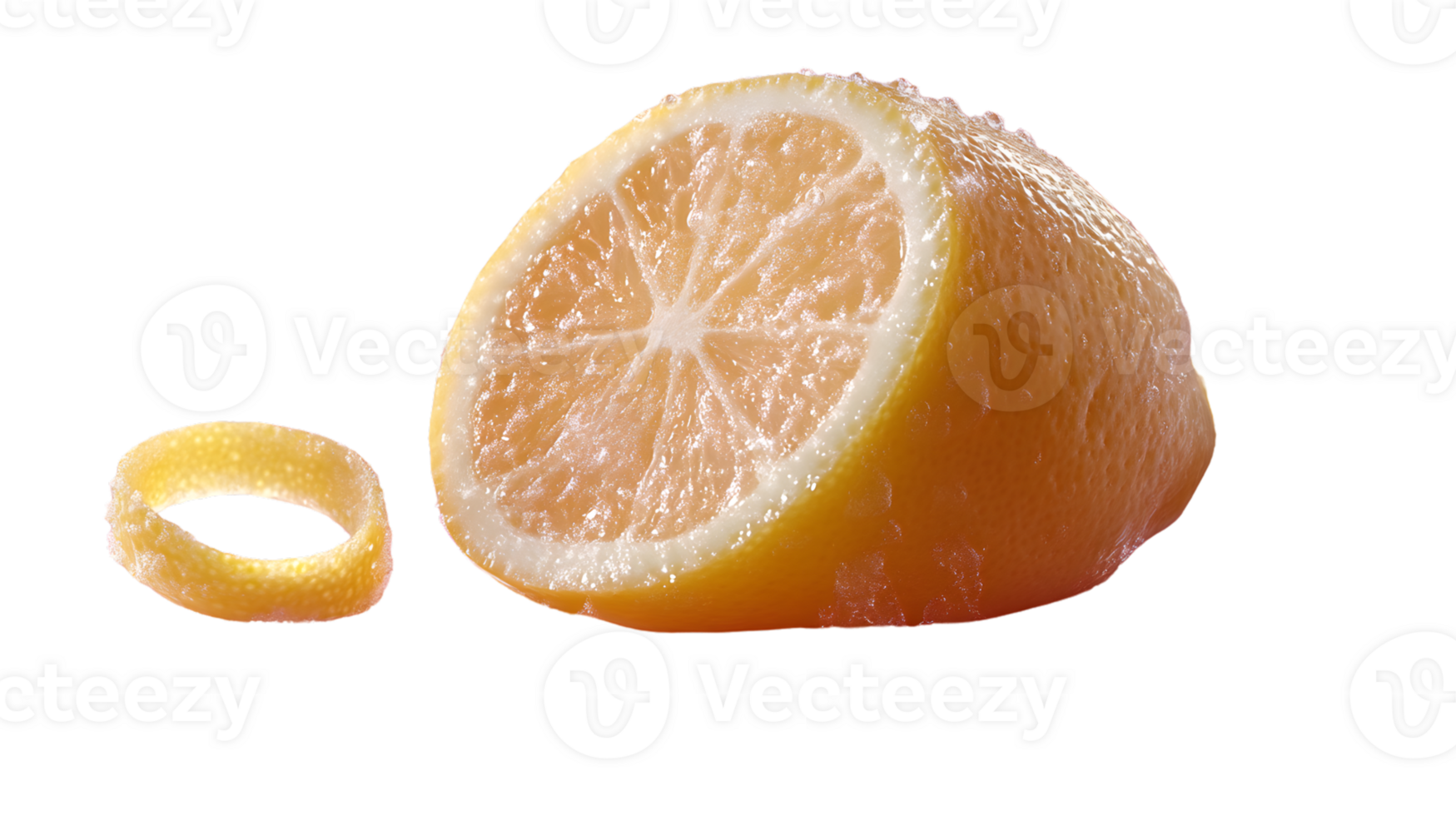 Juicy Citrus Fruit Half with Peel Ring Fresh and Vibrant for Culinary and Health Concepts png