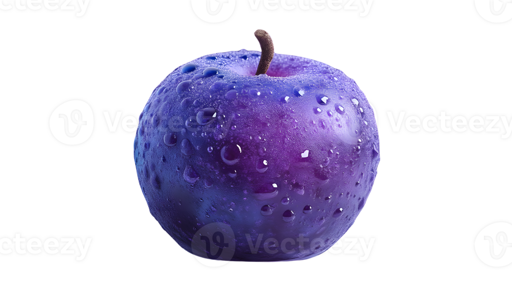 Juicy Plum with Dew Drops on a Black Background HighQuality Fruit Photography for Culinary an png