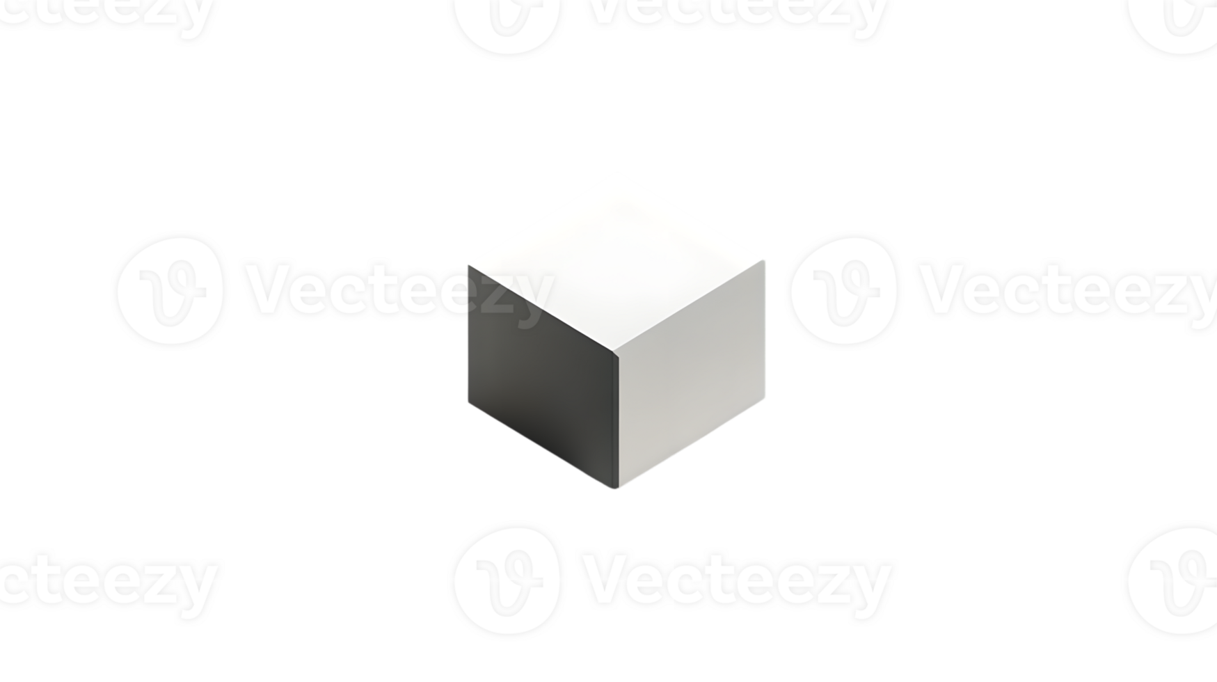 3D Cube on Black Background Minimalist Design for Creative Projects and Presentations png