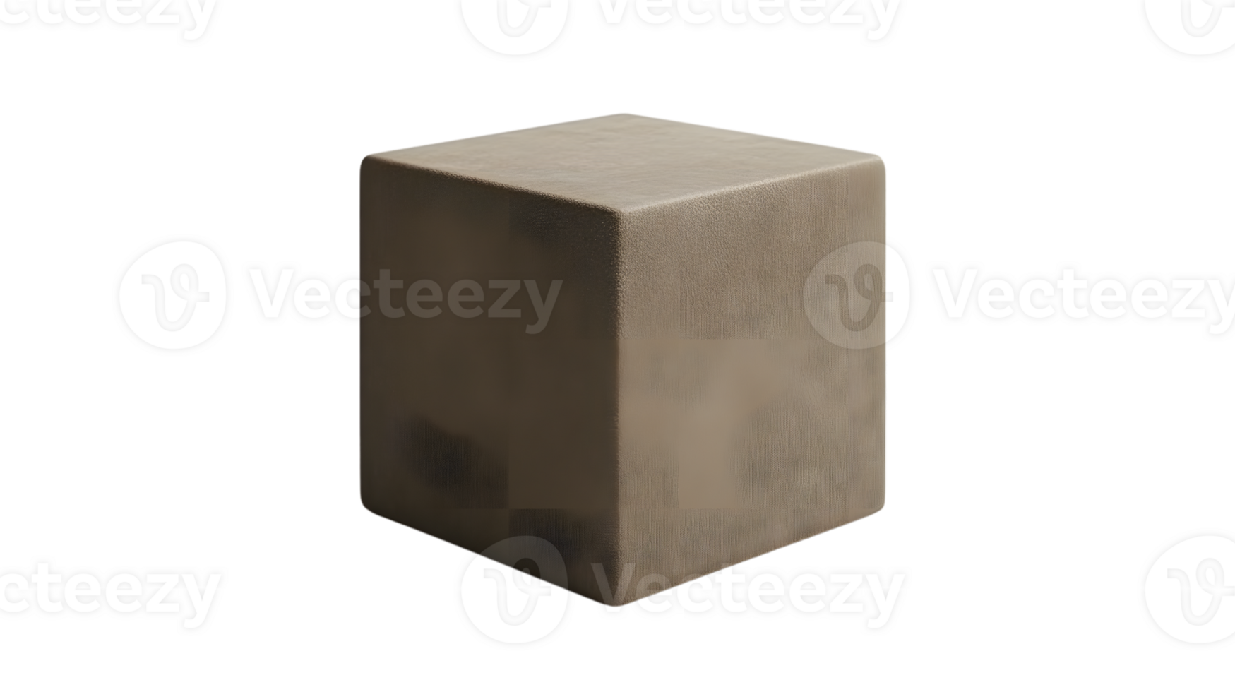 3D Rendered Cube with Textured Surface on Black Background for Design and Art Projects png