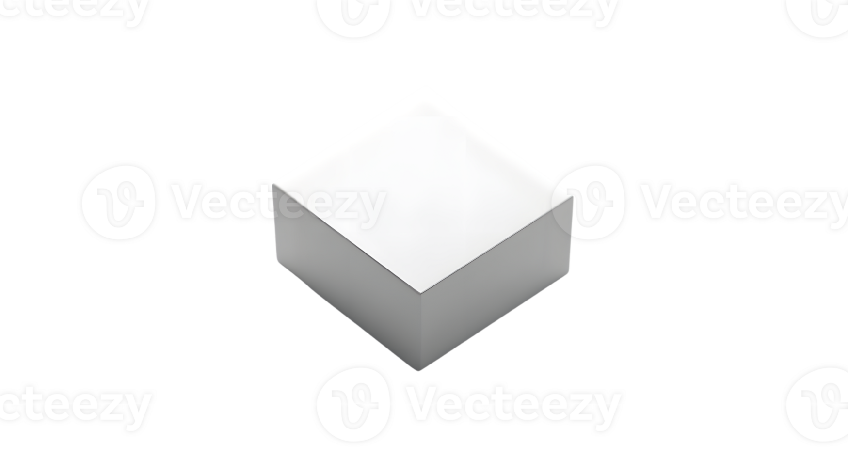 3D Rendered White Cube on Black Background Minimalist Design for Creative Projects png