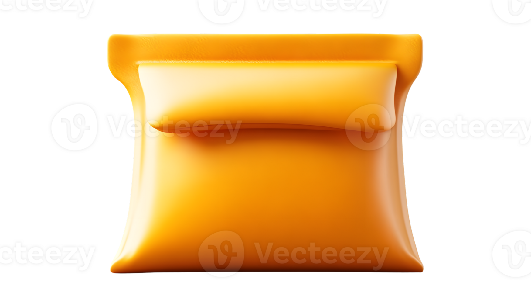 3D Rendered Orange Pillow with Soft Texture and Unique Design for Comfort and Decorative Purpos png