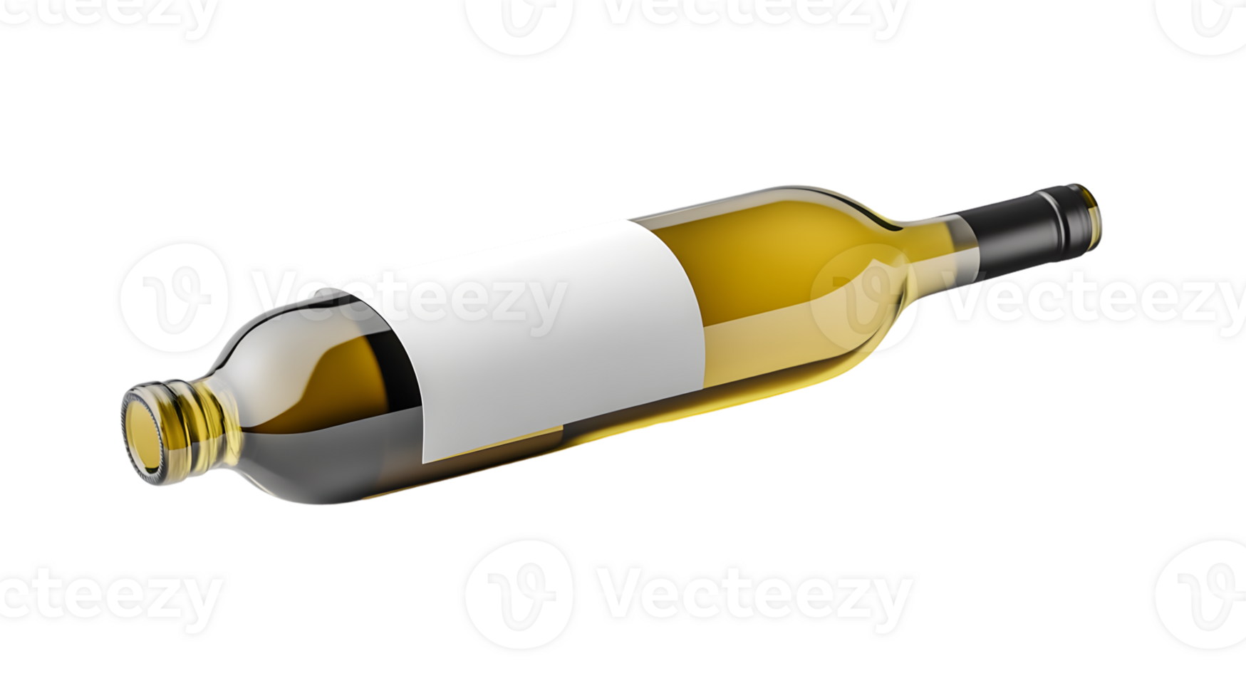 A bottle of golden liquid with a blank label perfect for branding and product design png