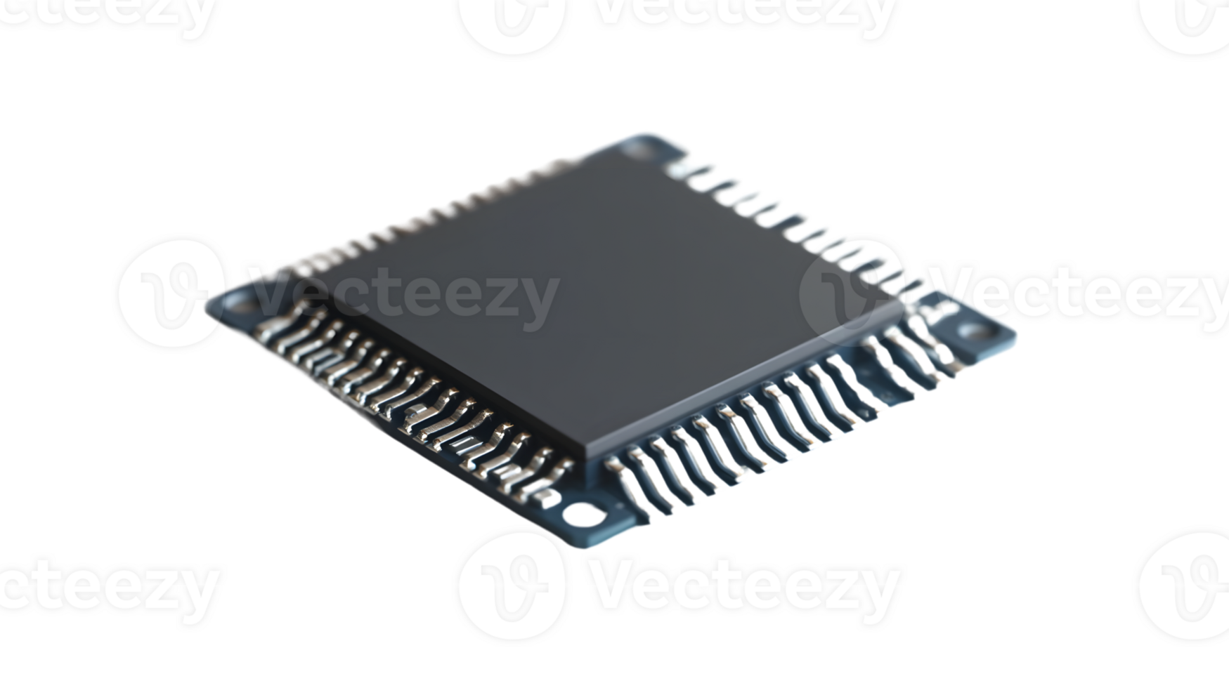 Electronic Component with Multiple Pins on a Black Background png