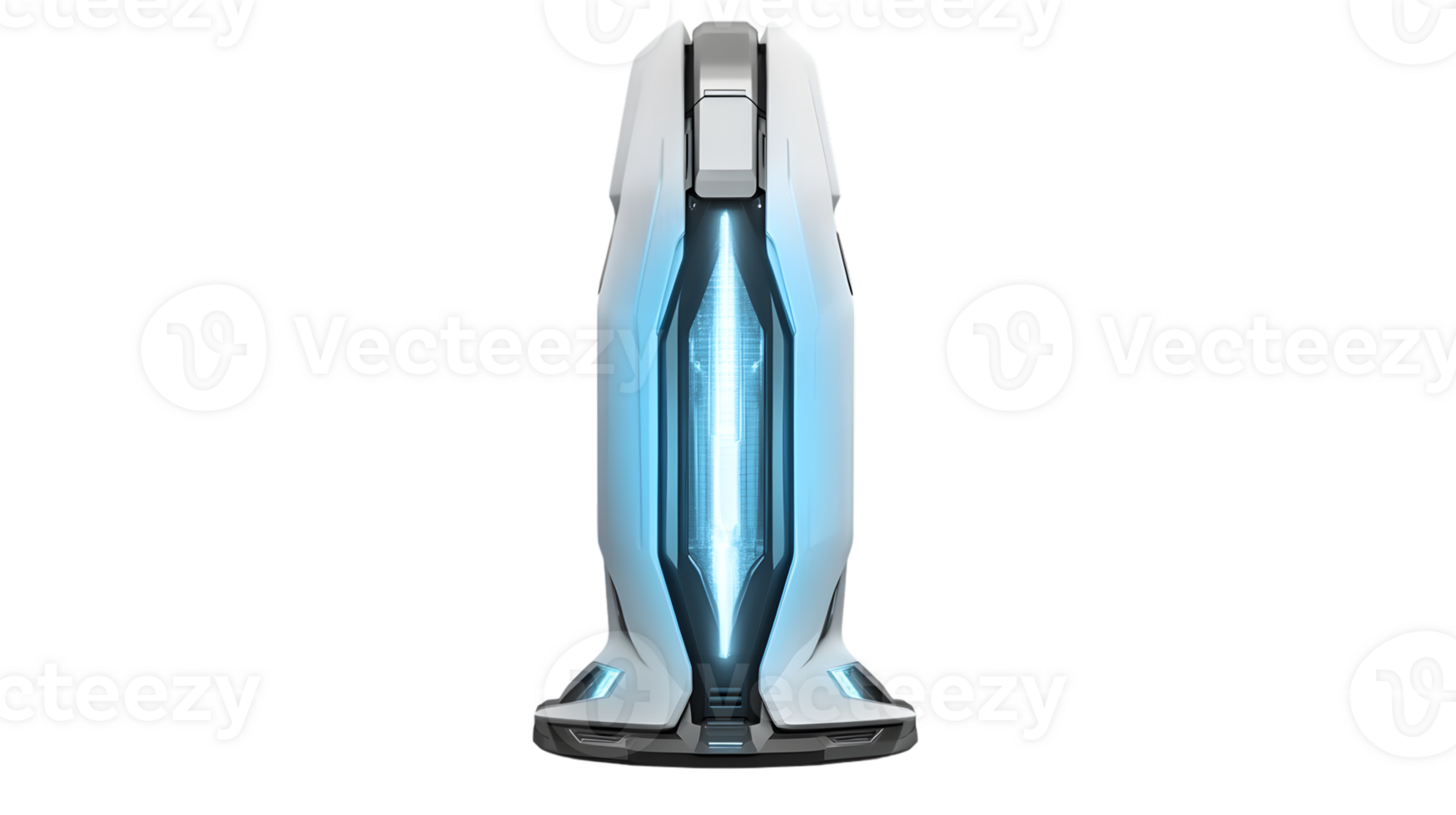 Futuristic Device with Blue Light Emission HighTech Gadget for Science Fiction and Technology png