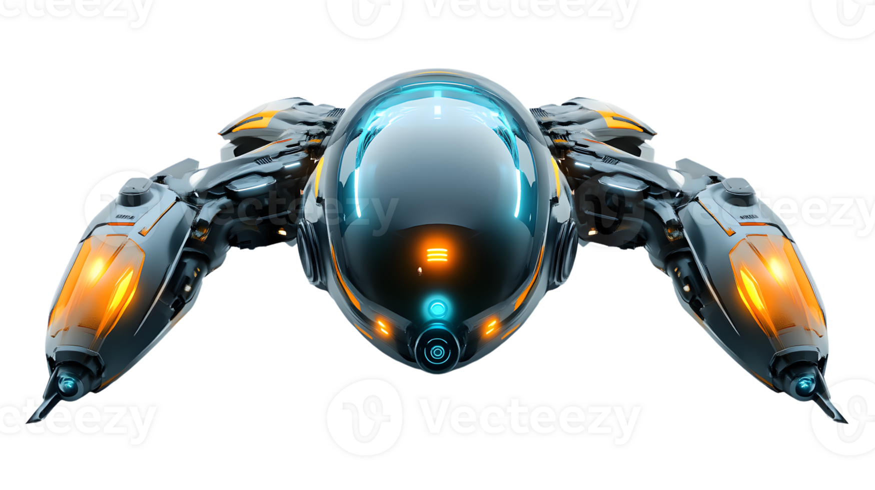 Futuristic Spacecraft with Advanced Design and Illuminated Features for SciFi Themes png