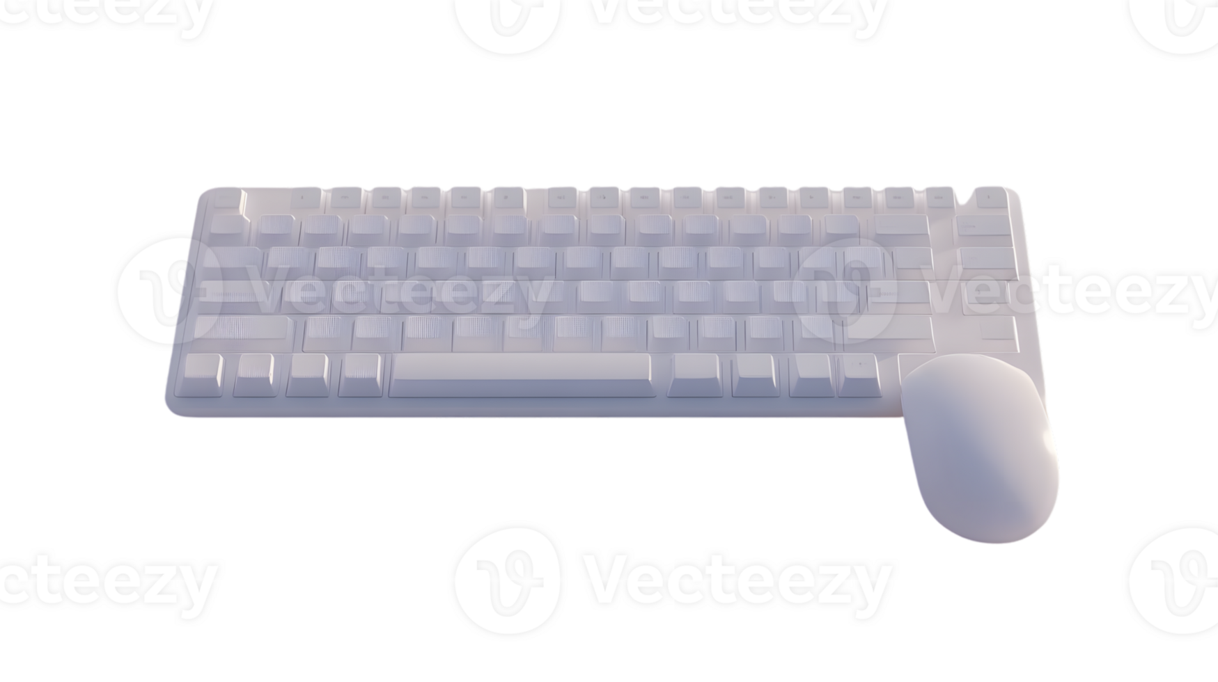 Minimalist White Keyboard and Mouse Set for Modern Workspaces png