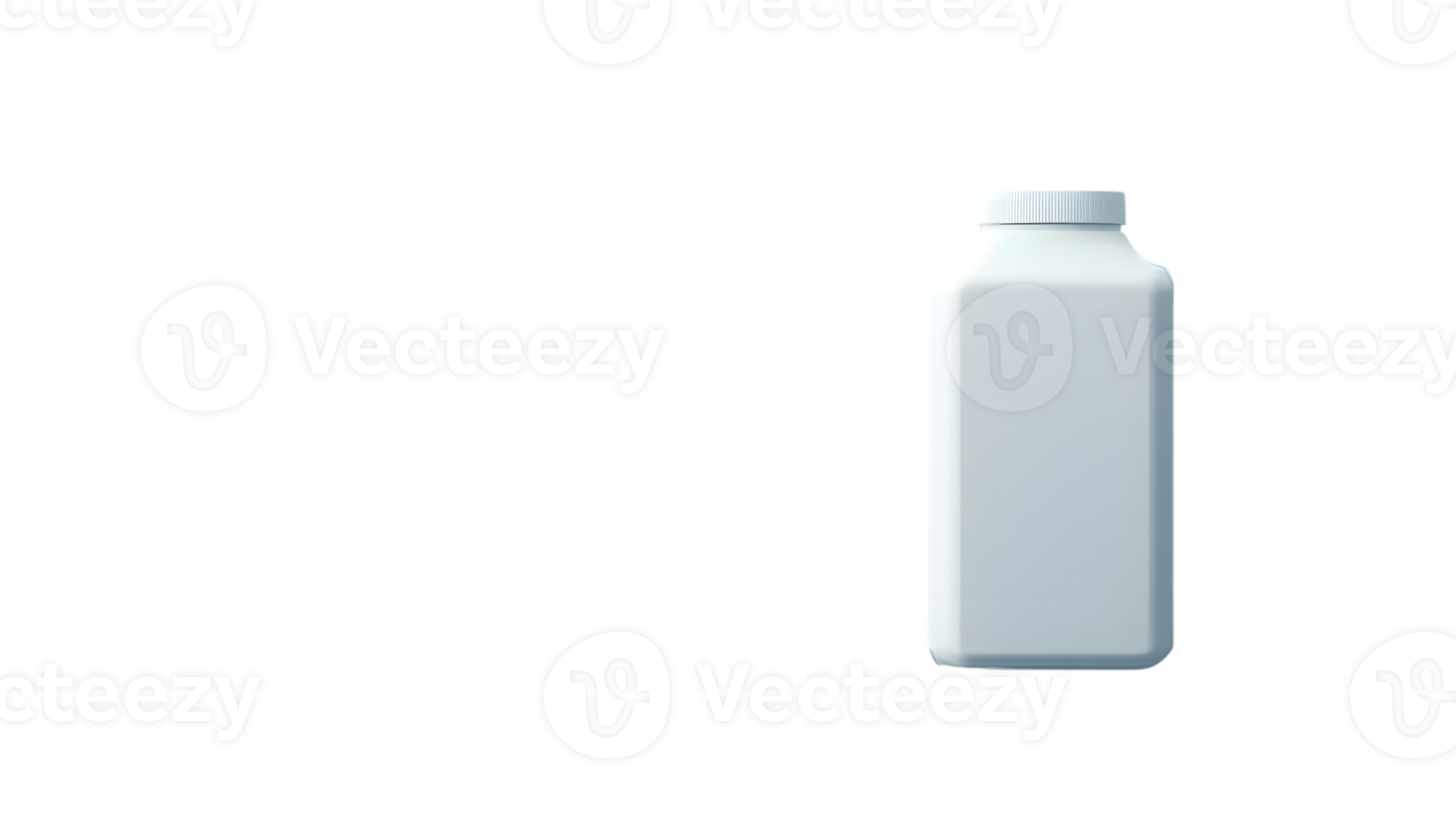 Minimalist White Plastic Bottle on Black Background for Product Design and Packaging Concepts png