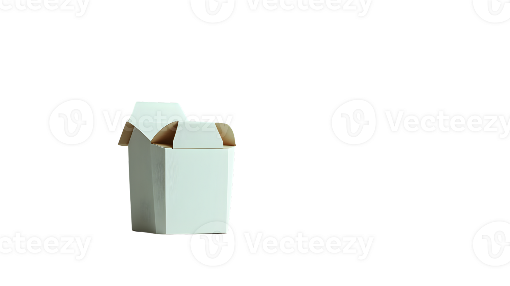 White Cardboard Food Container Takeaway Box Mockup Packaging Design Template png