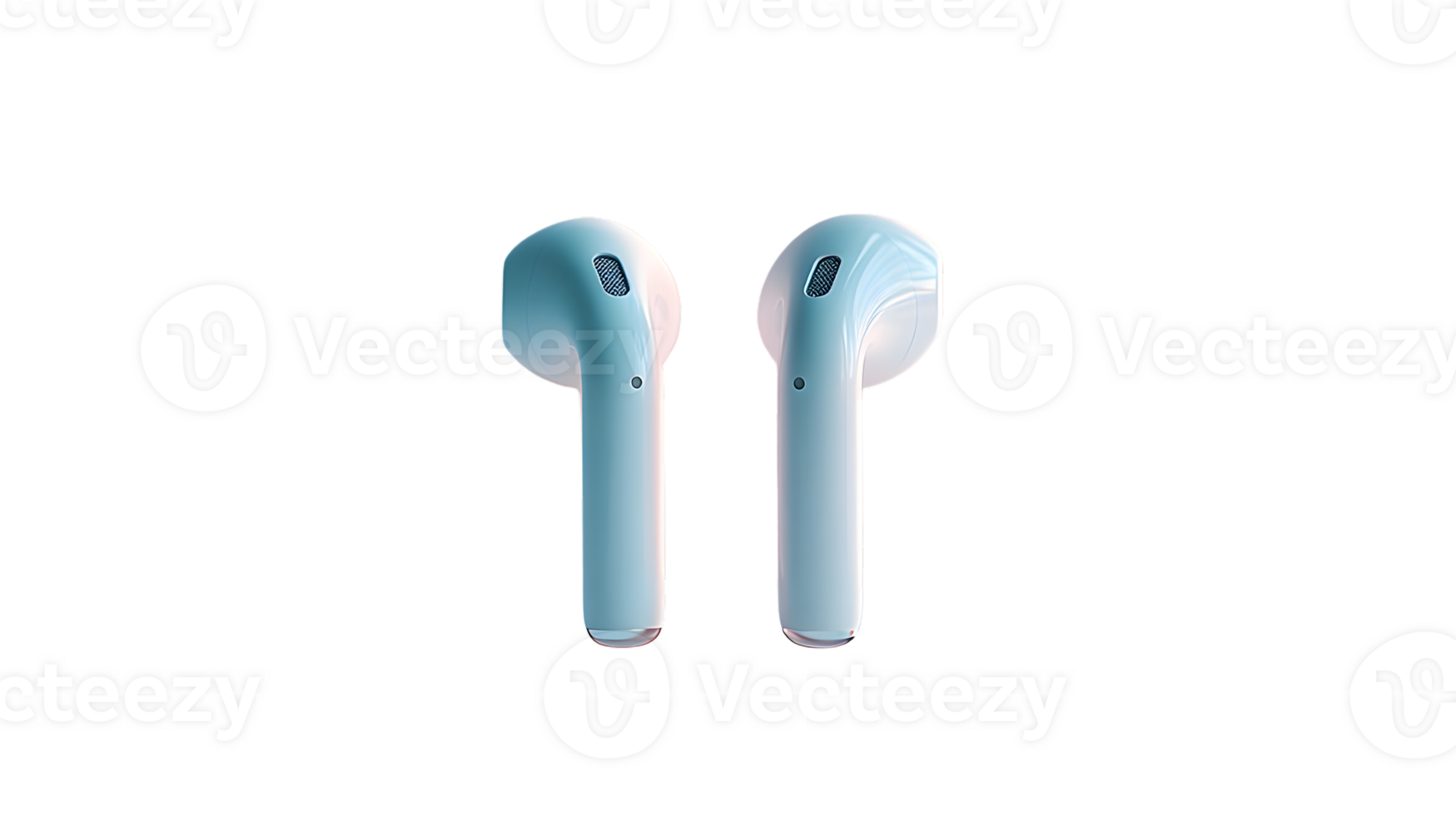 Wireless Earbuds in Pastel Blue Modern Design for Listening and Connectivity png