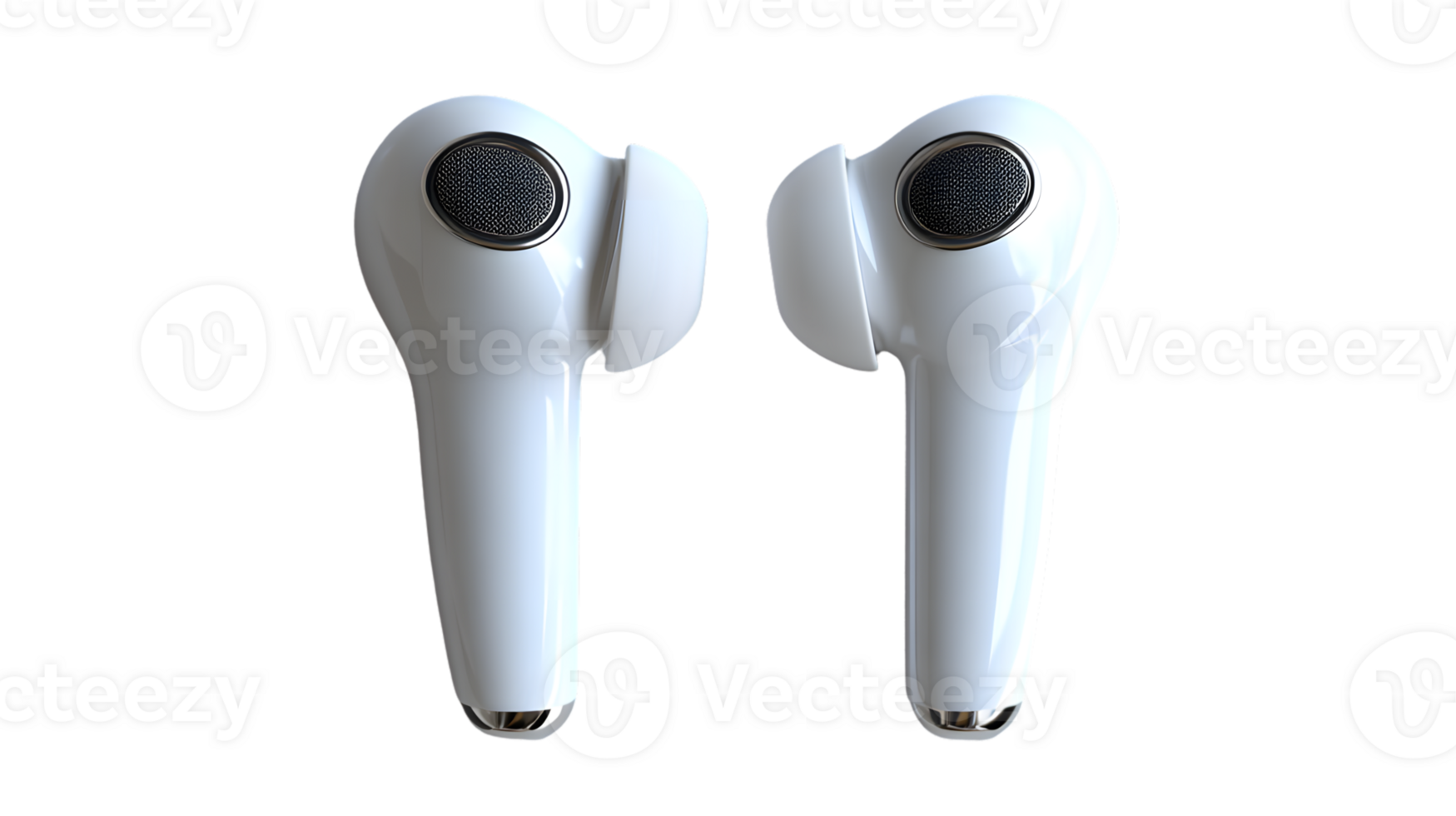 Wireless Earbuds Isolated on Black Background Modern Sleek Design for Technology and Lifestyl png