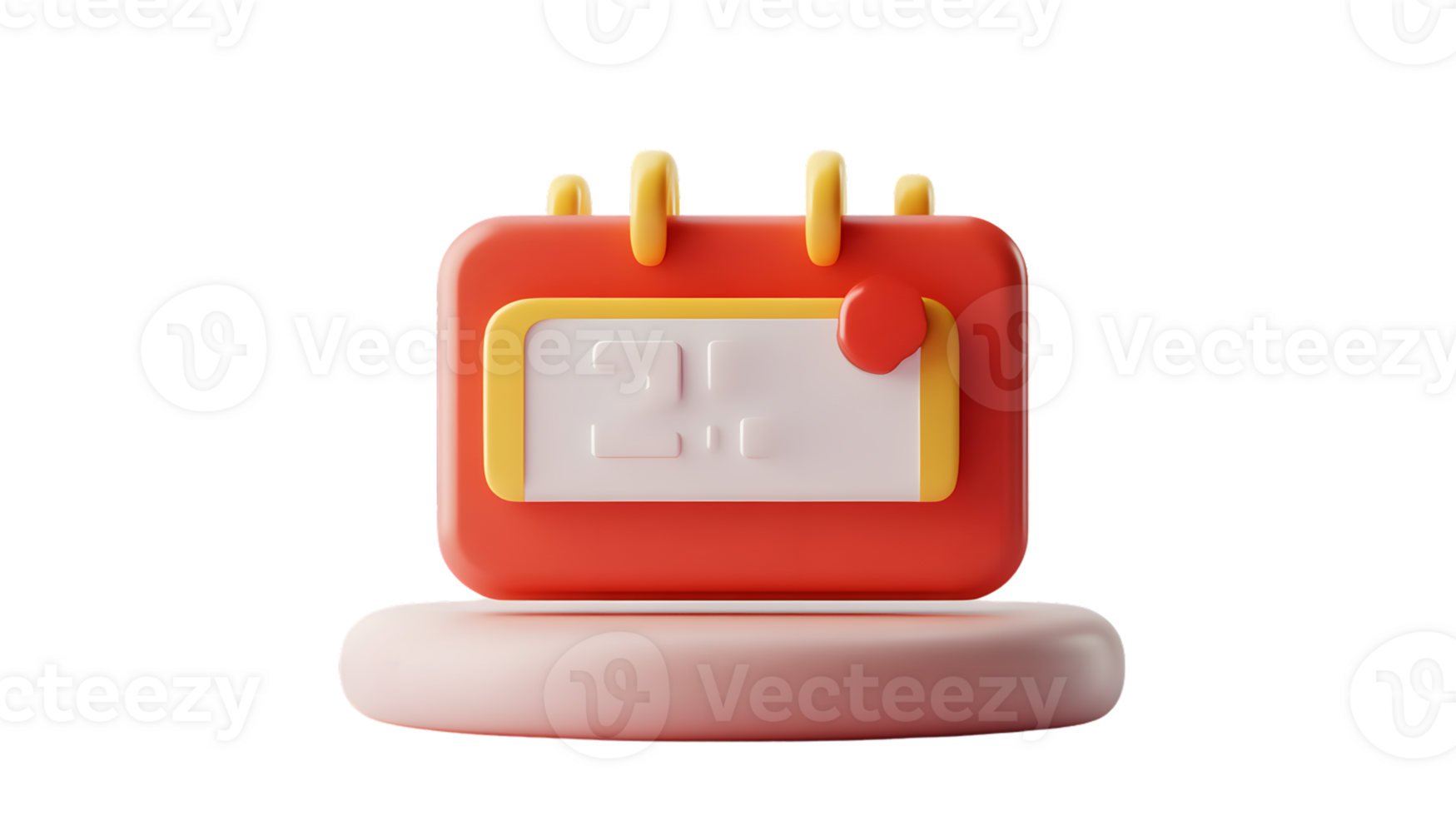 3D Calendar Icon with Date Highlighted for Organizational and Planning Needs png
