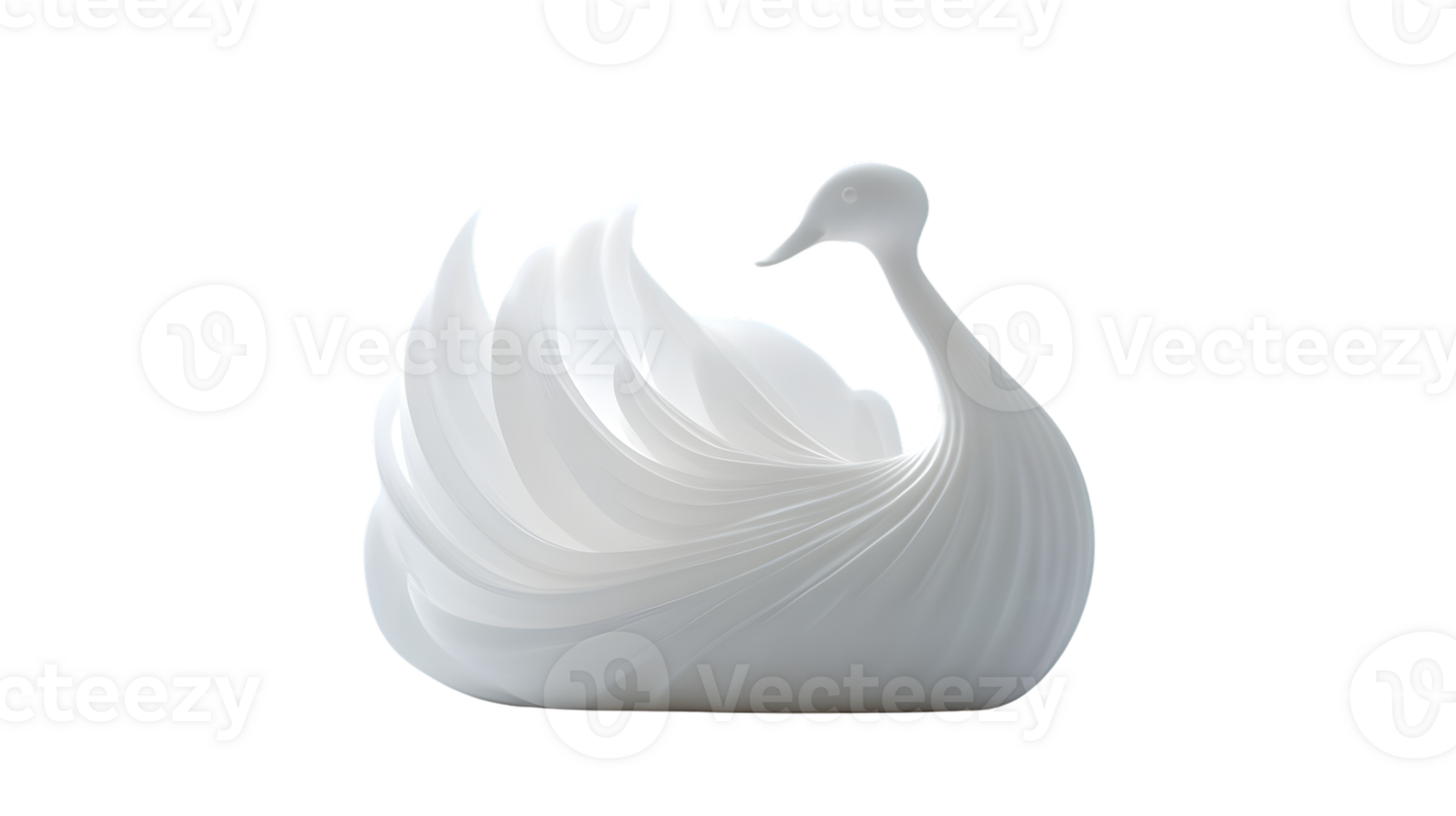Abstract Sculpture of a Bird with Flowing Lines and Modern Design png