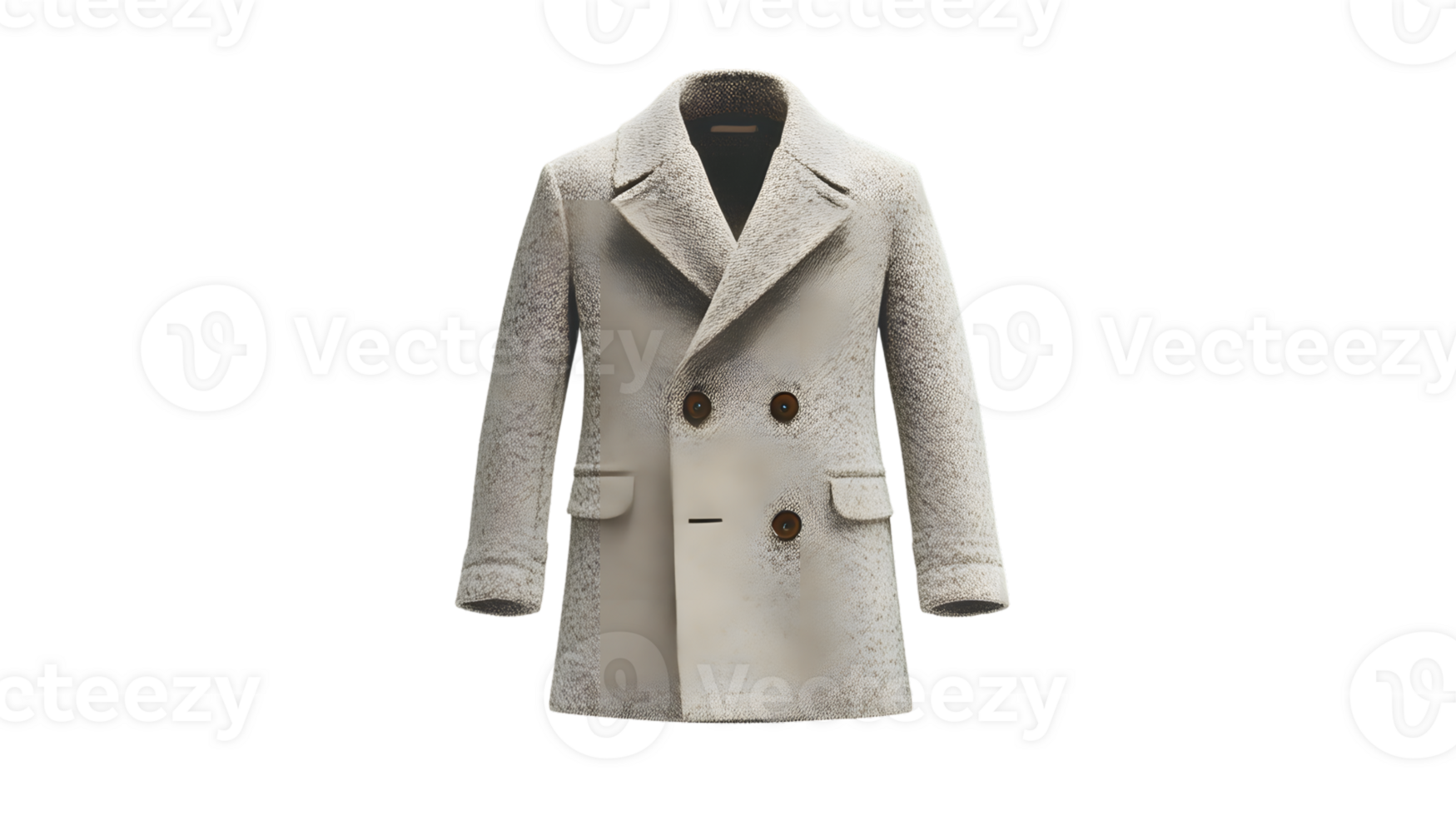 Elegant Textured White Coat with Double Breasted Design for Fashion and Style Enthusiasts png