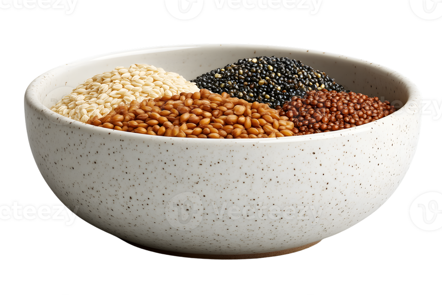 Various Grains and Seeds in a Bowl Healthy Eating Concept png