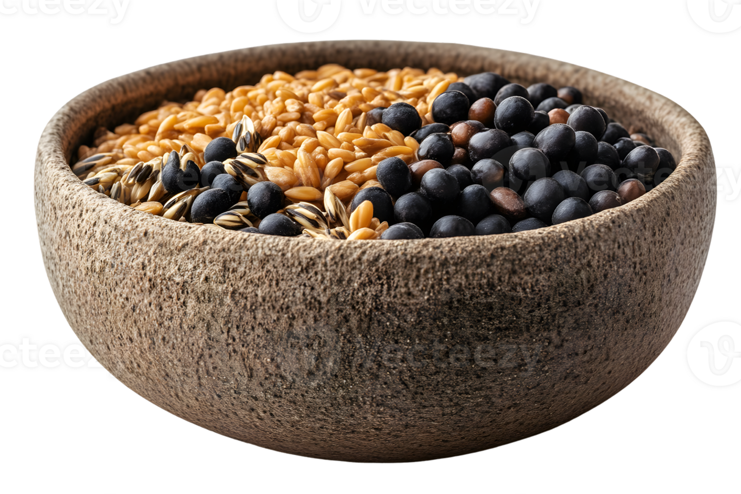 Whole Grains and Seeds in Bowl Healthy Food Nutrition Concept png