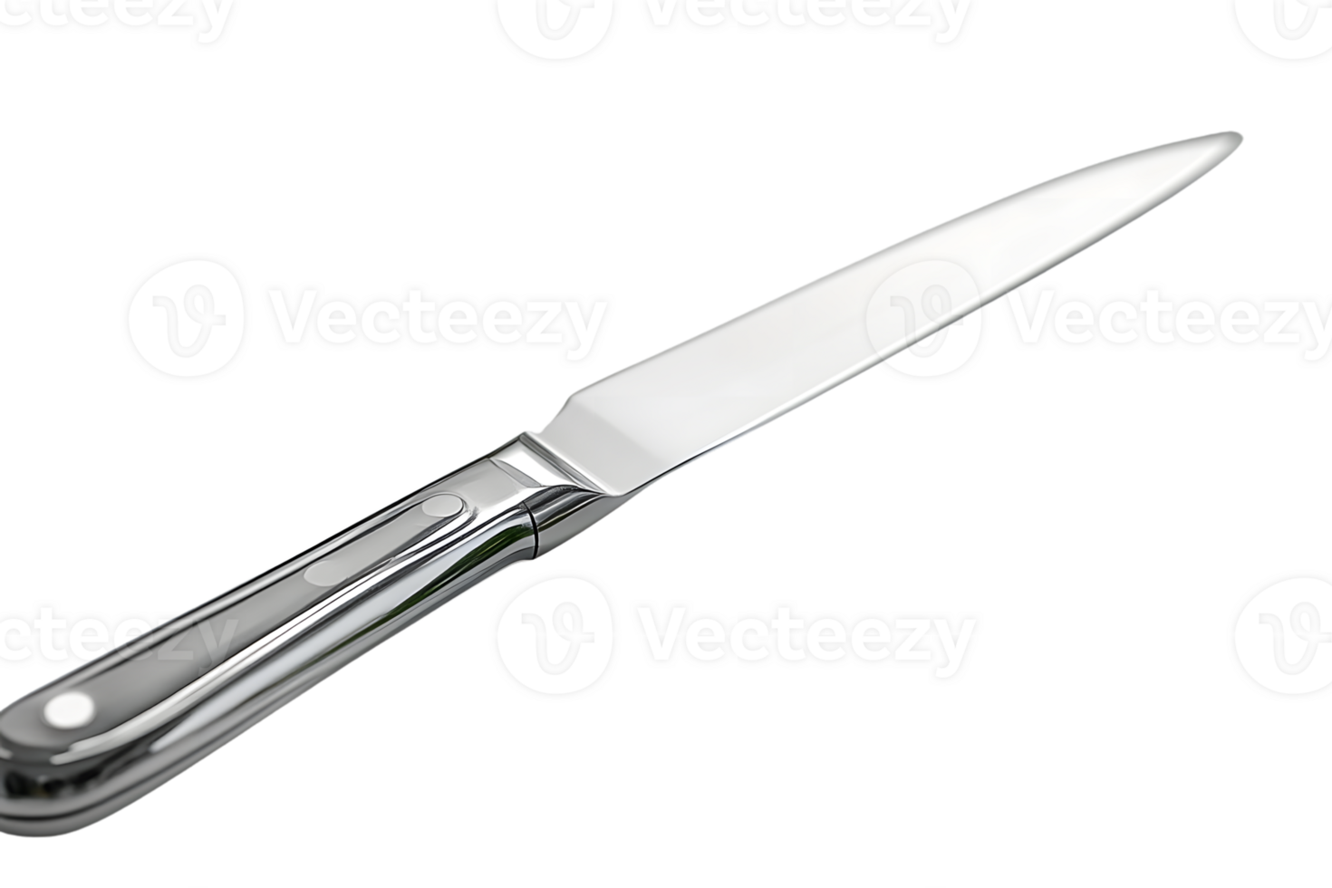 A sleek stainless steel knife with a polished handle ideal for culinary and design purposes png