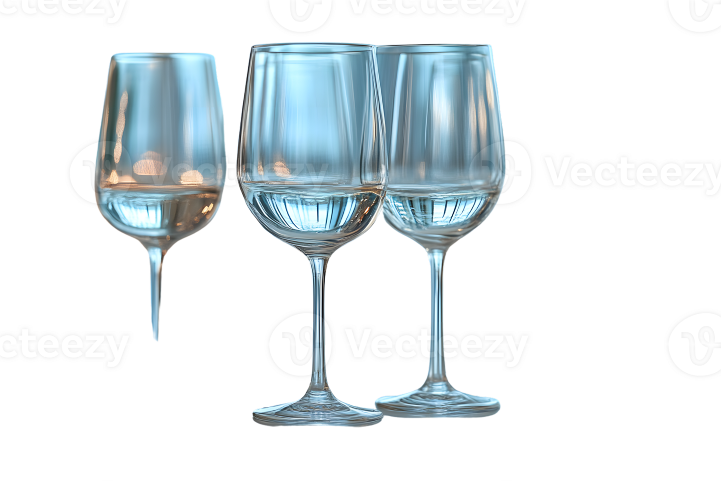 Elegant Wine Glasses Crystal Clear Stemware for Beverage Presentation and Celebration png