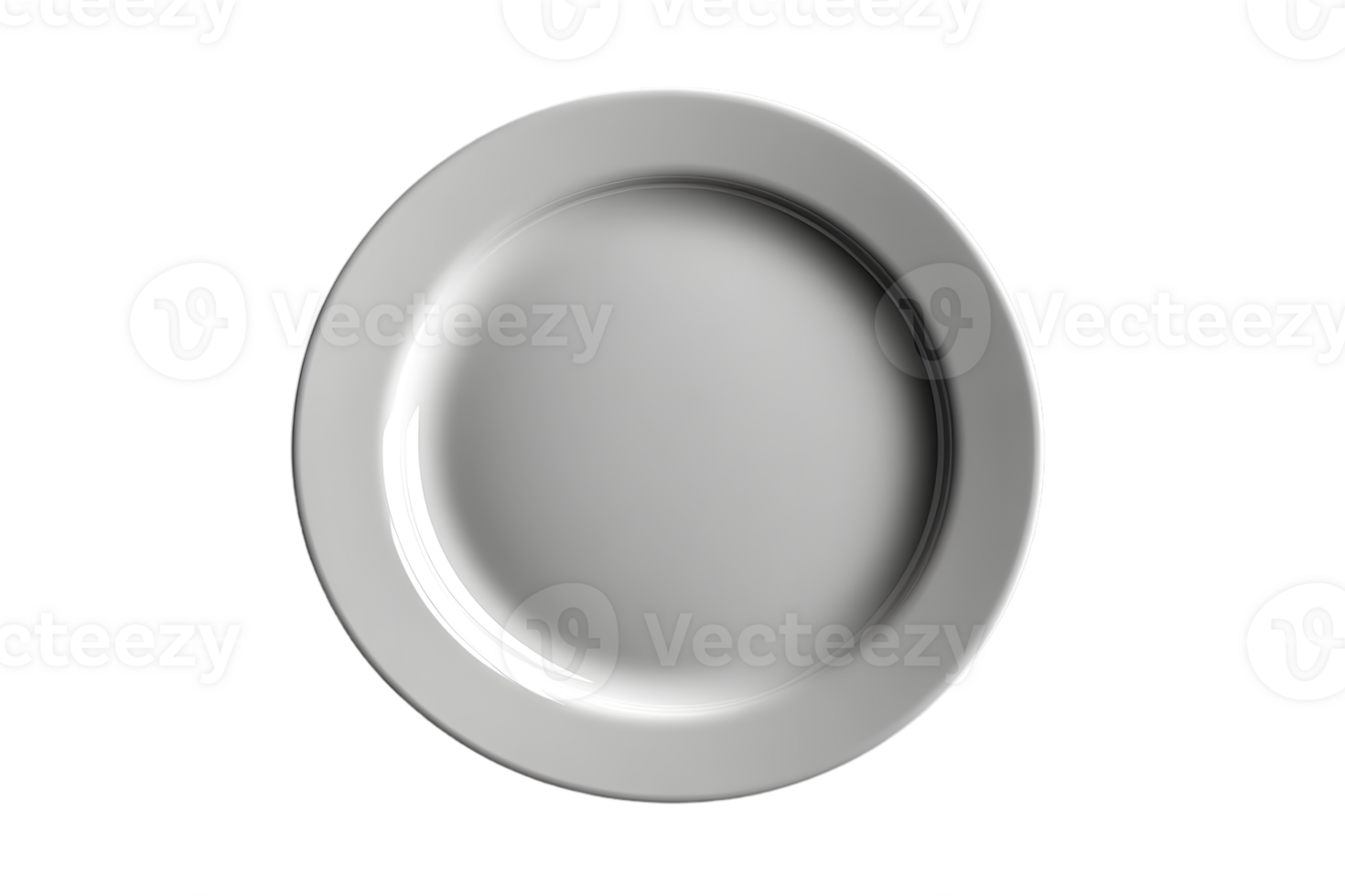 Empty White Plate on Black Background Minimalist Design for Culinary and Artistic Projects png