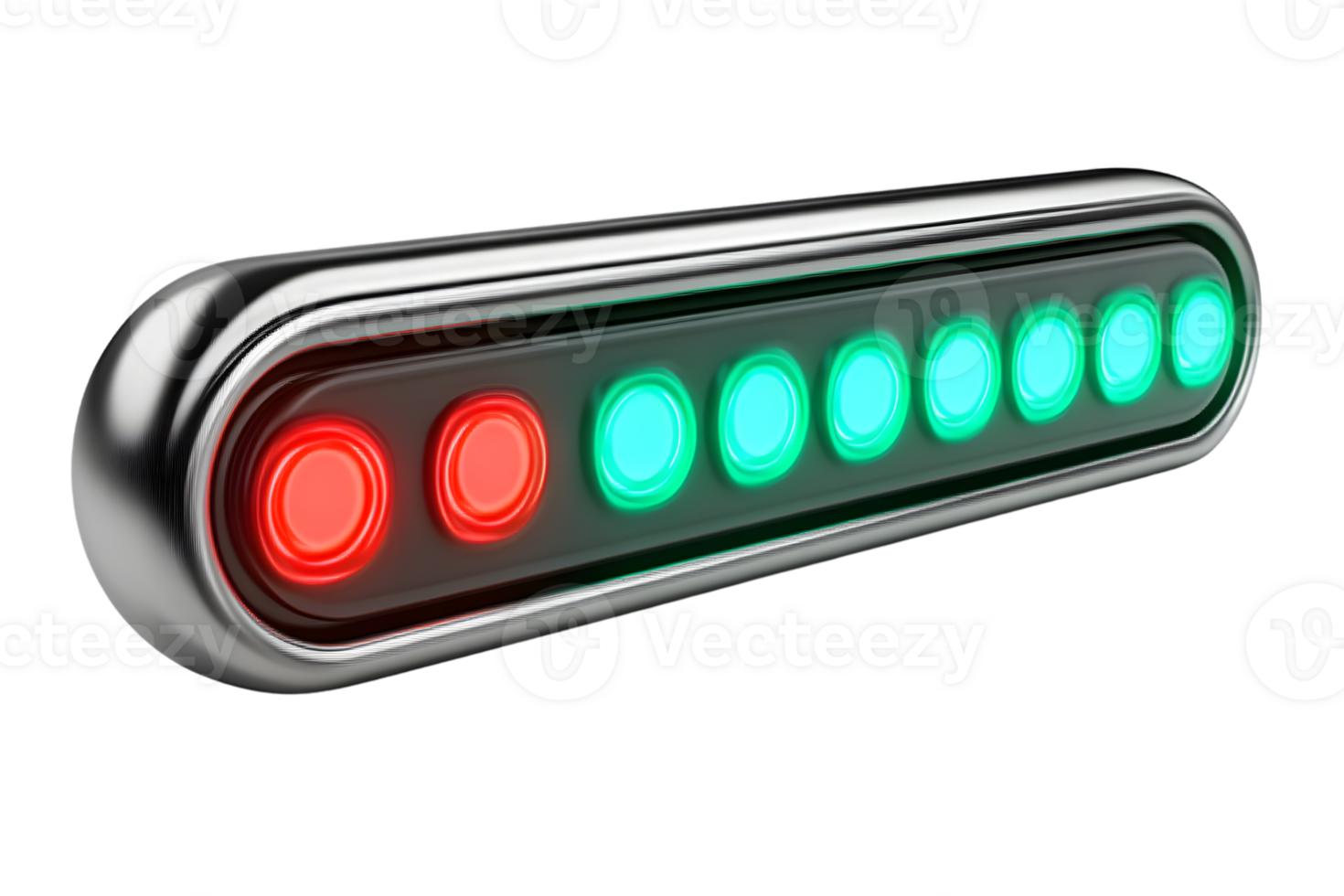 LED Indicator Panel with Red and Green Lights for Technology and Status Displays png