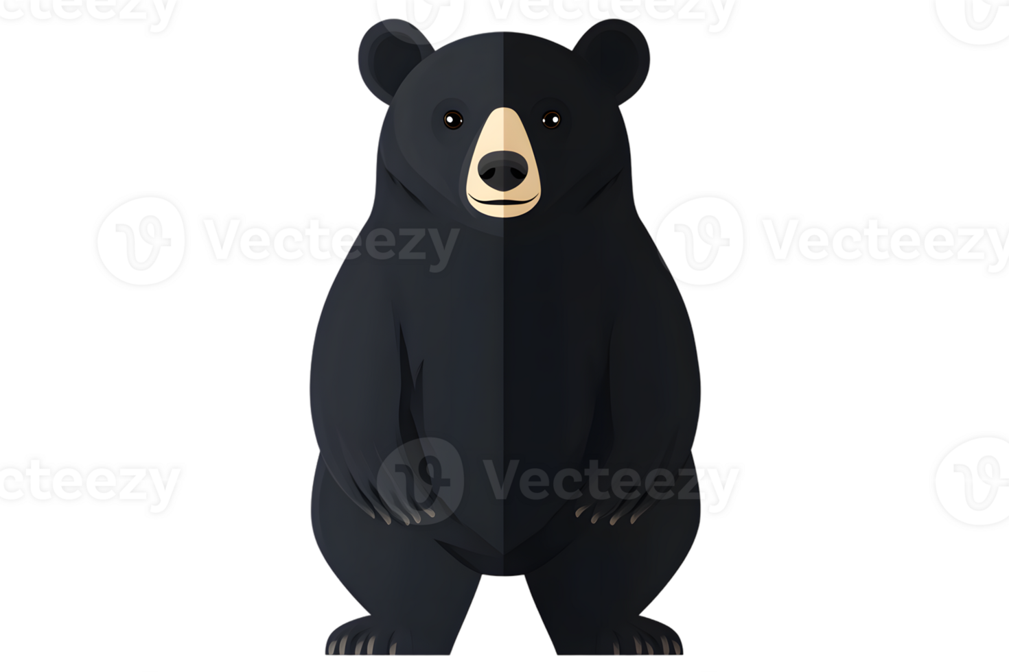 A black bear sitting upright with a friendly expression perfect for wildlife nature and anim png