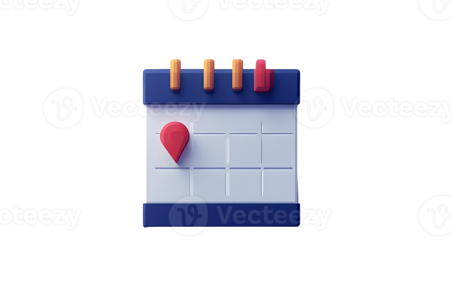 A calendar icon with a red location pin symbolizing scheduling and navigation for events or ap png