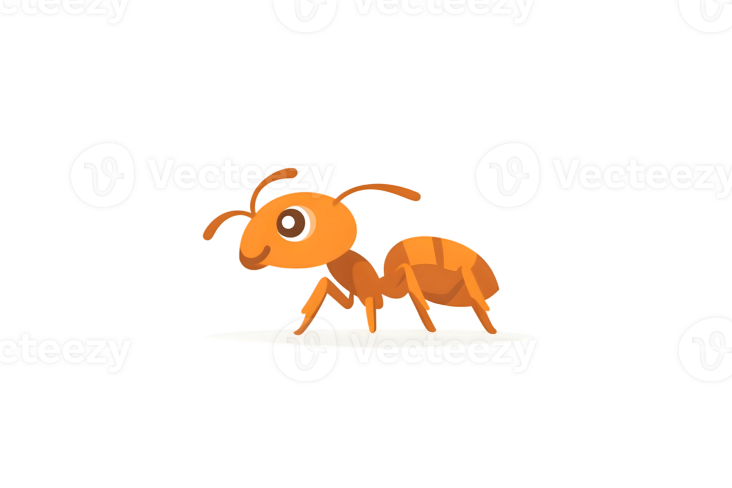 A cartoon ant with a friendly expression perfect for educational materials and childrens cont png