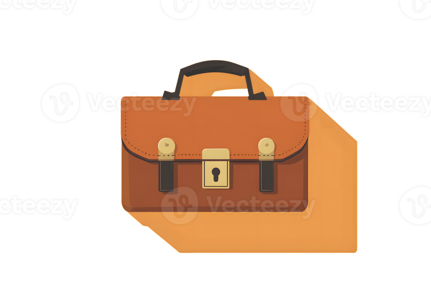 A classic briefcase with a sturdy handle and secure lock ideal for business or travel imagery png