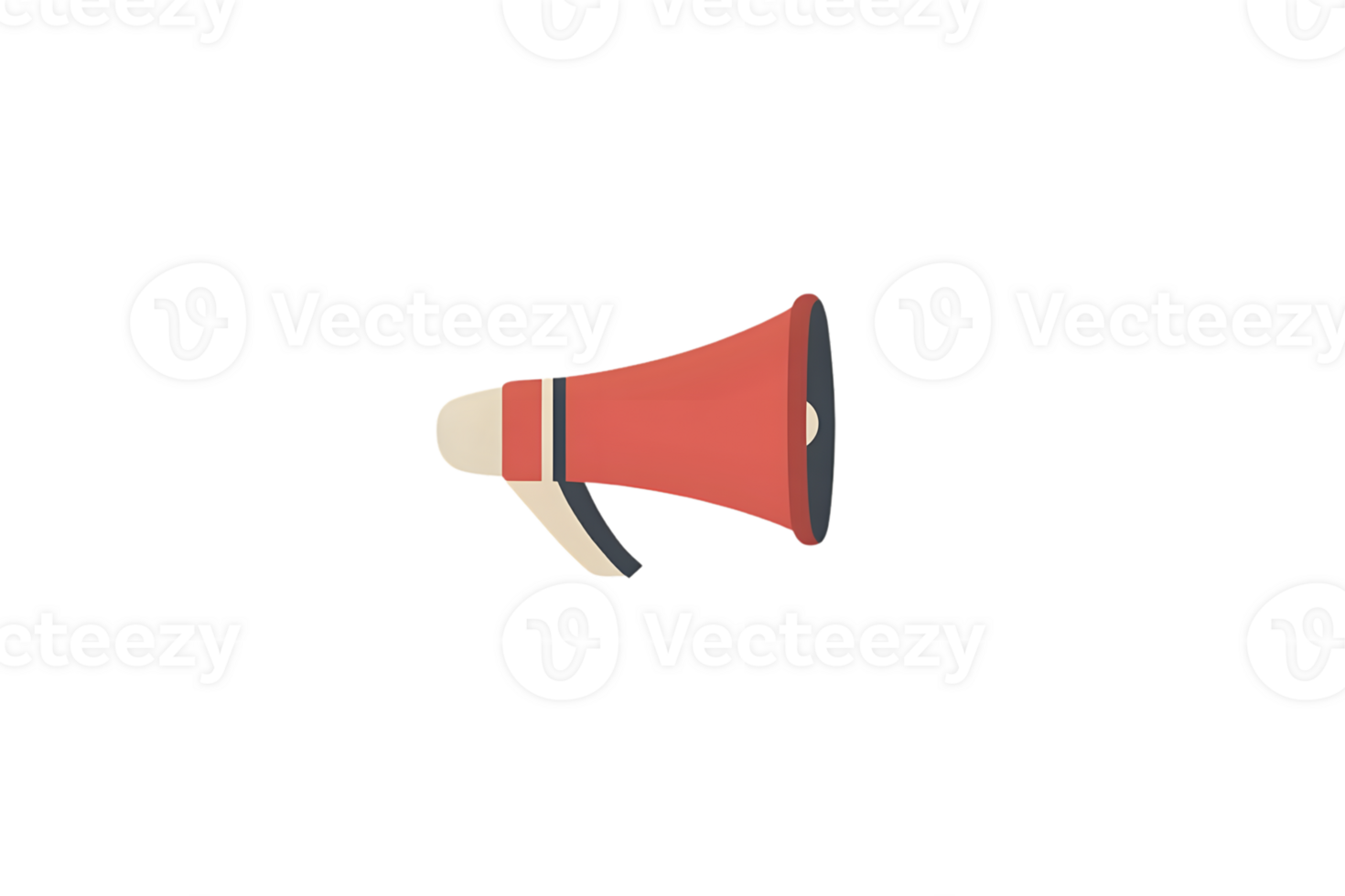 A red megaphone on a transparent background ideal for communication and announcement themes png