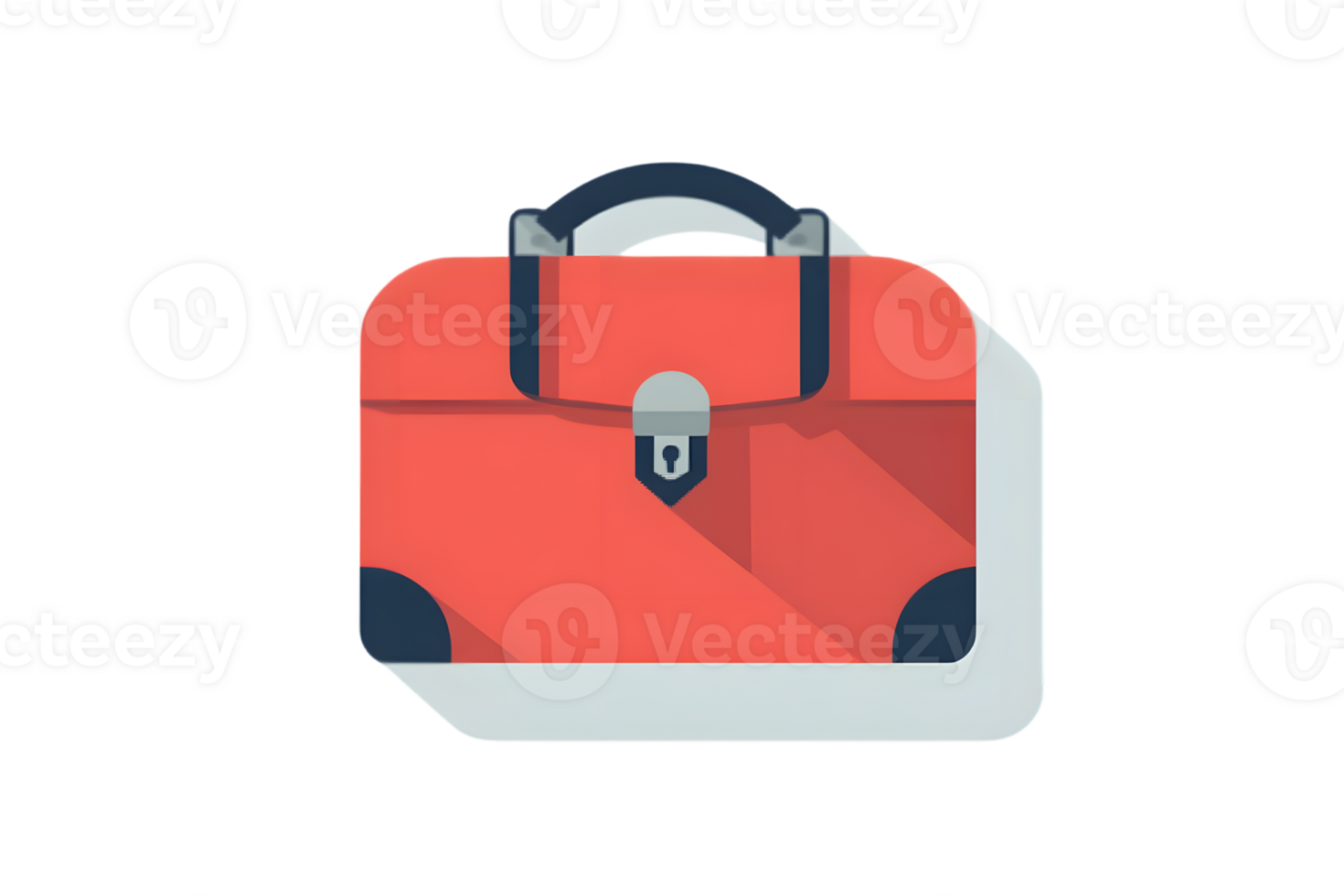A secure red briefcase with a lock ideal for business and security concepts png