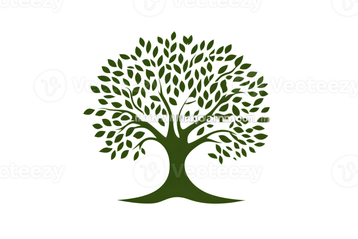 A vibrant green tree with lush foliage perfect for nature and environmental themes png