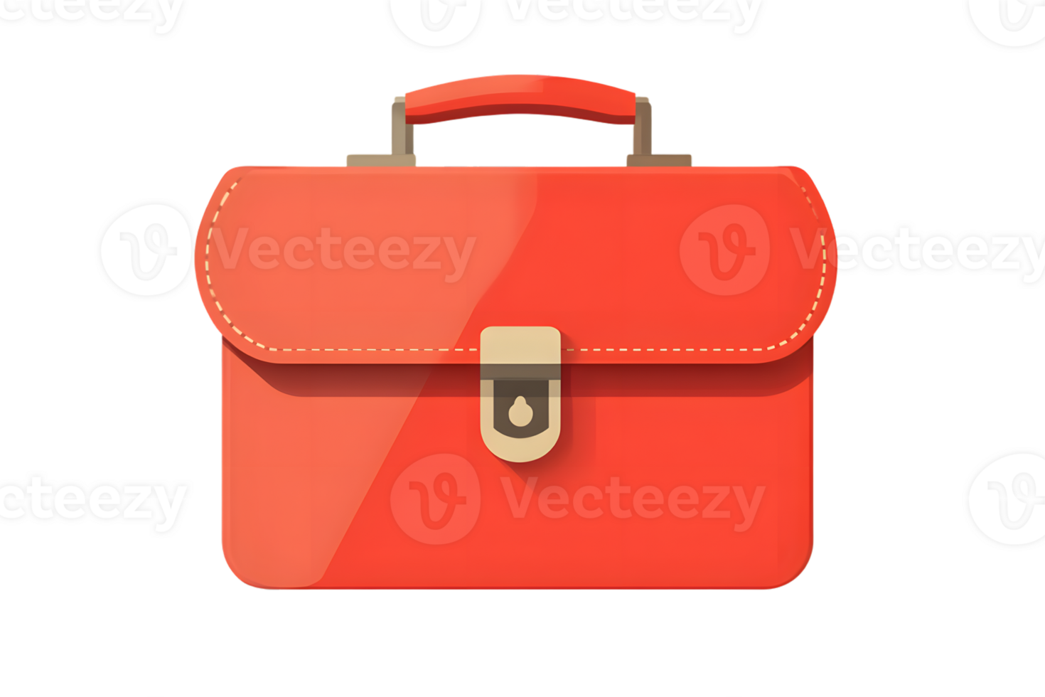 A vibrant red briefcase with a sleek design perfect for business and professional themes png