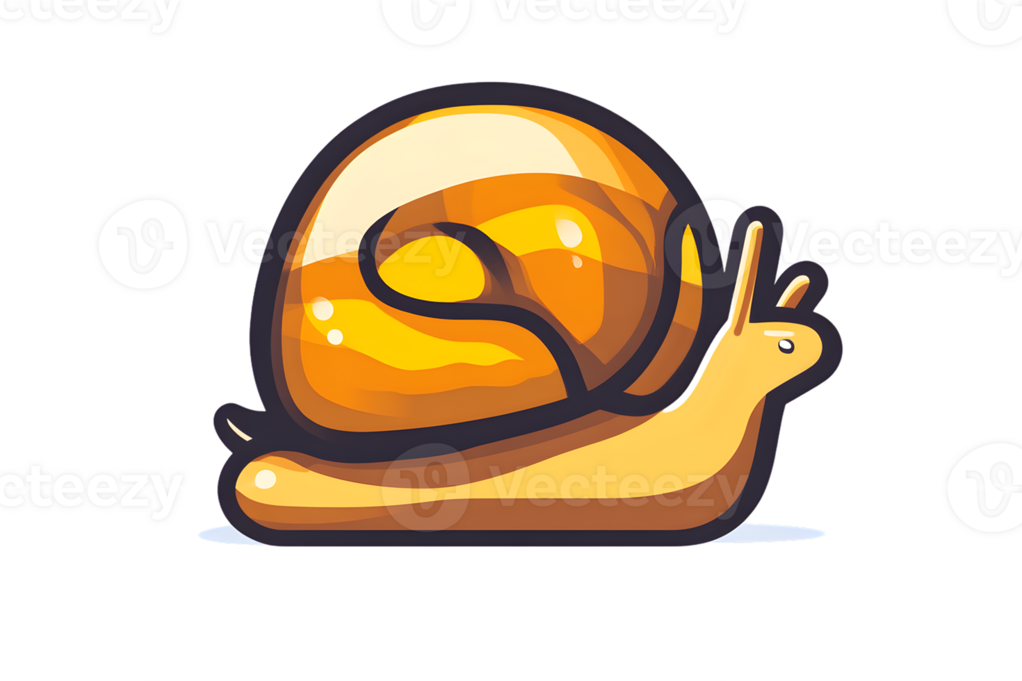 A vibrant snail with a glossy shell perfect for nature and educational content png