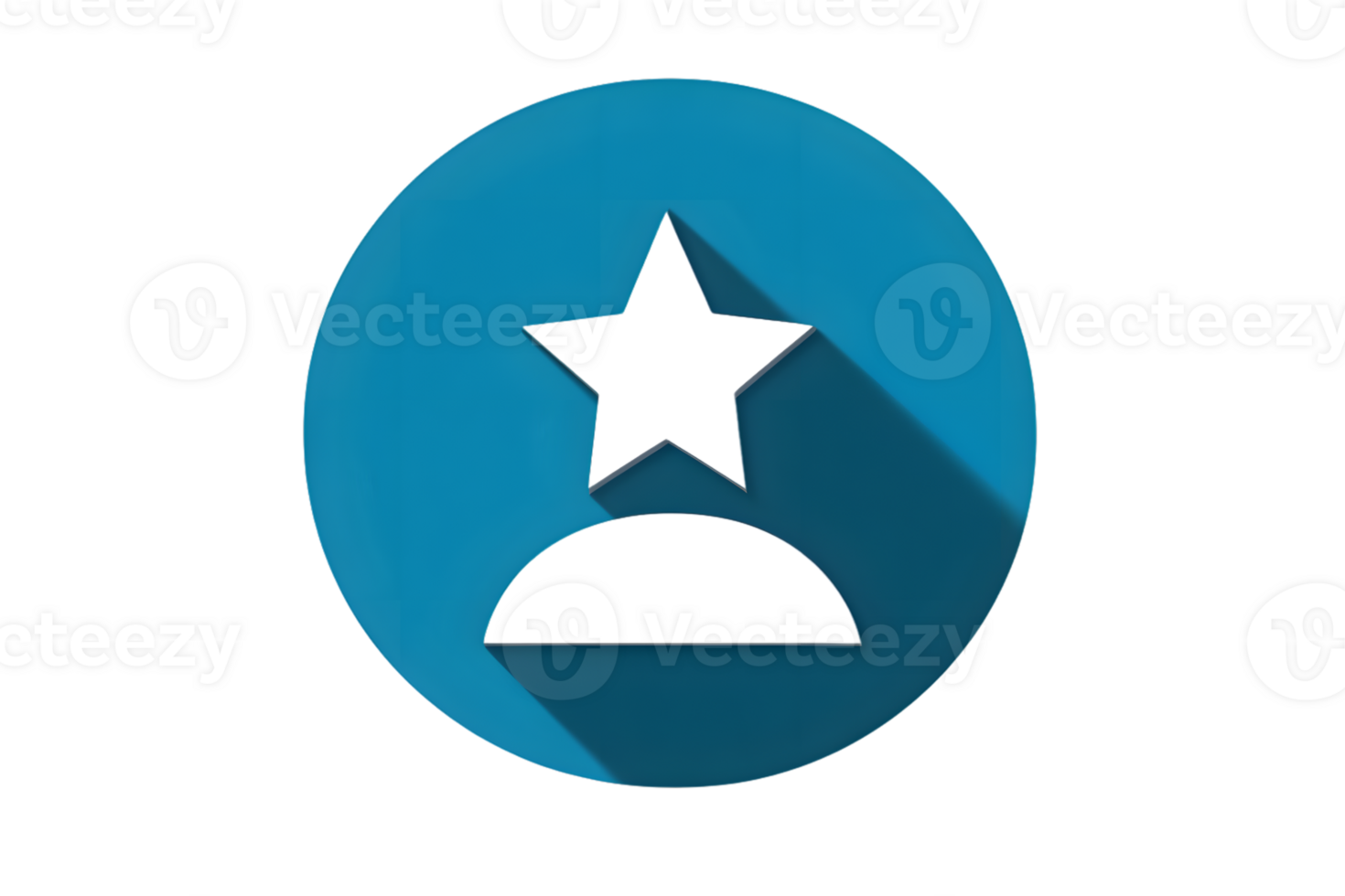 Abstract Blue Circle with Star and Crescent Minimalist Design for Modern Projects png
