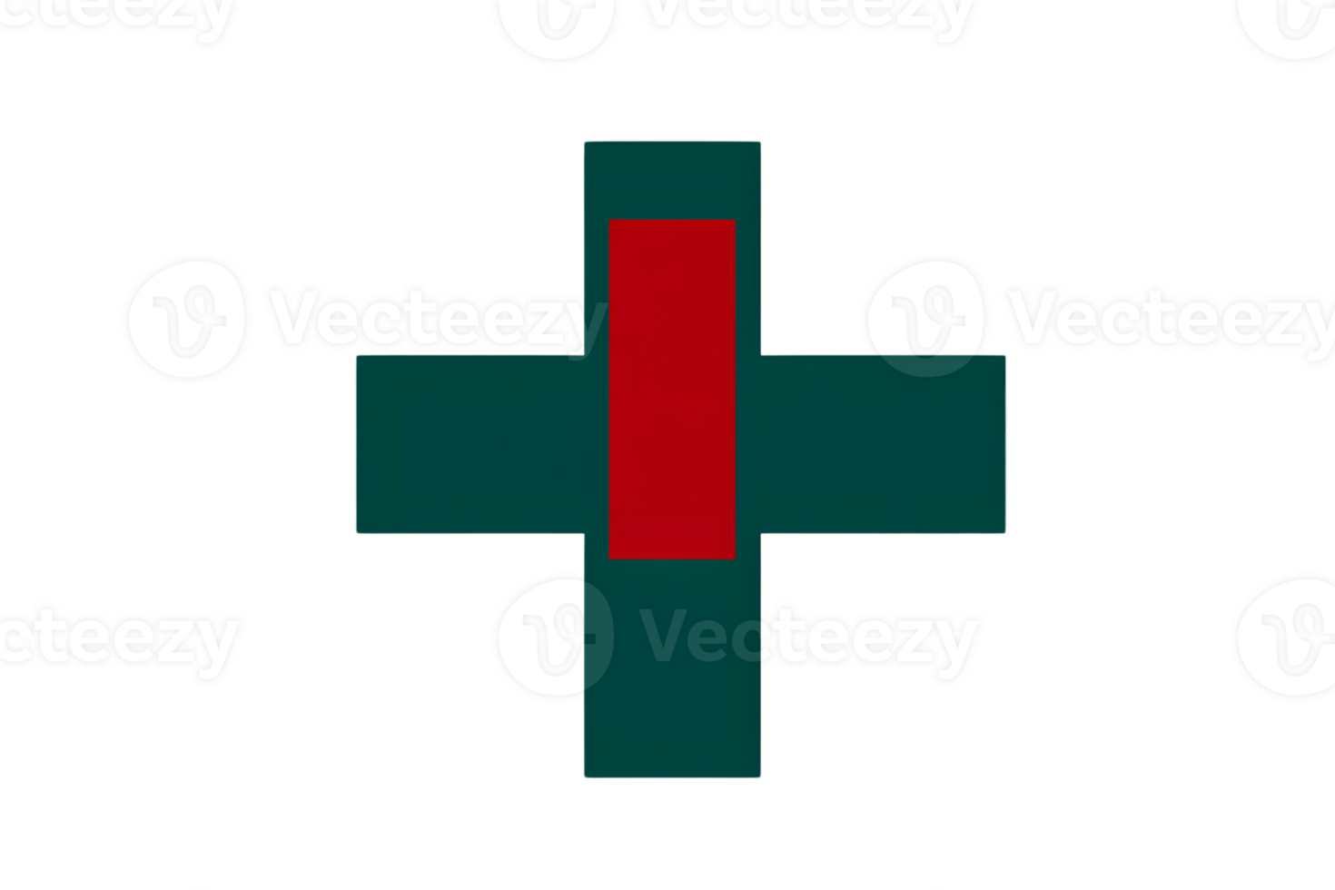 Abstract Cross Design with Red and Teal Elements for Modern Graphics png