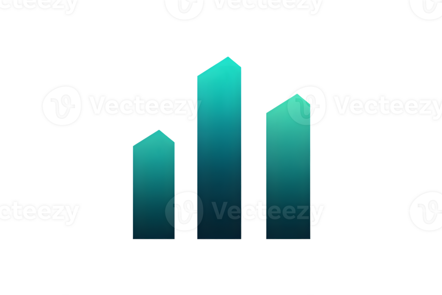 Abstract Gradient Bars Modern Design Elements for Business and Data Visualization png