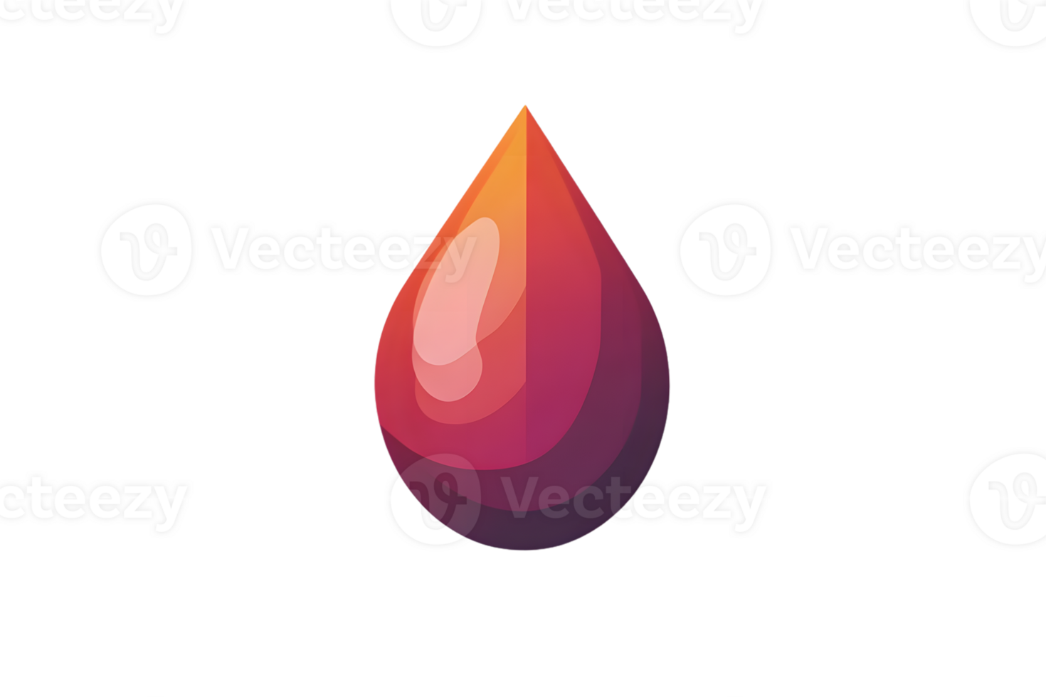 Abstract Gradient Teardrop Design with Vibrant Colors and Smooth Transitions for Creative Proje png
