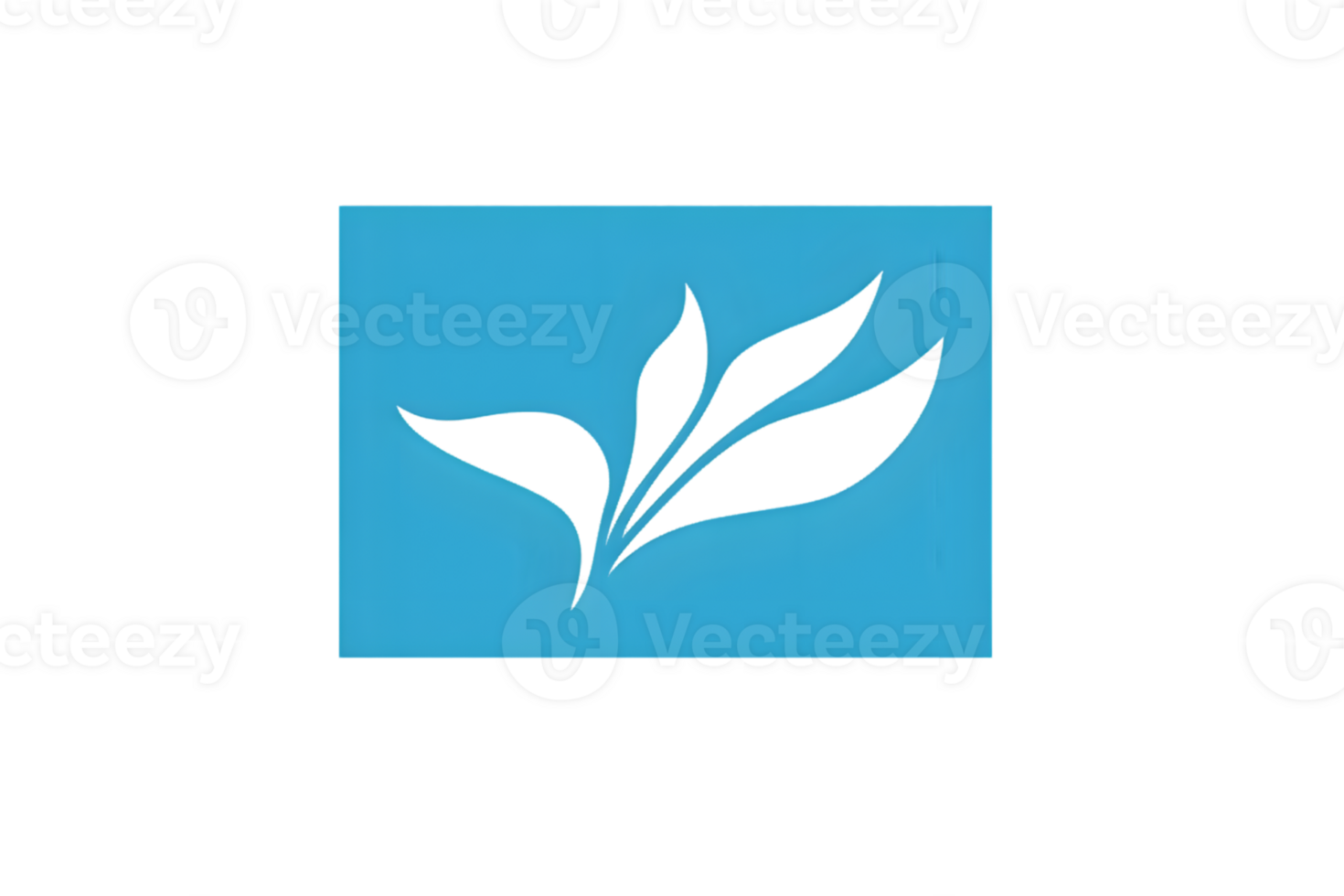 Abstract Leaf Design on Blue Background Minimalist Artwork for Nature and EcoThemed Projects png